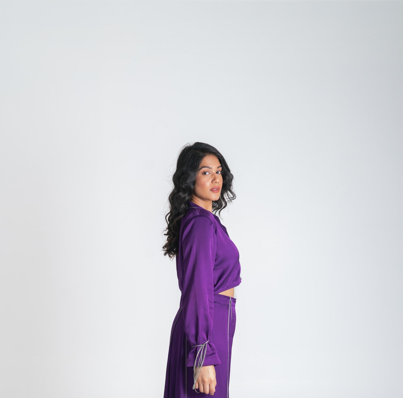 Purple full sleeved top