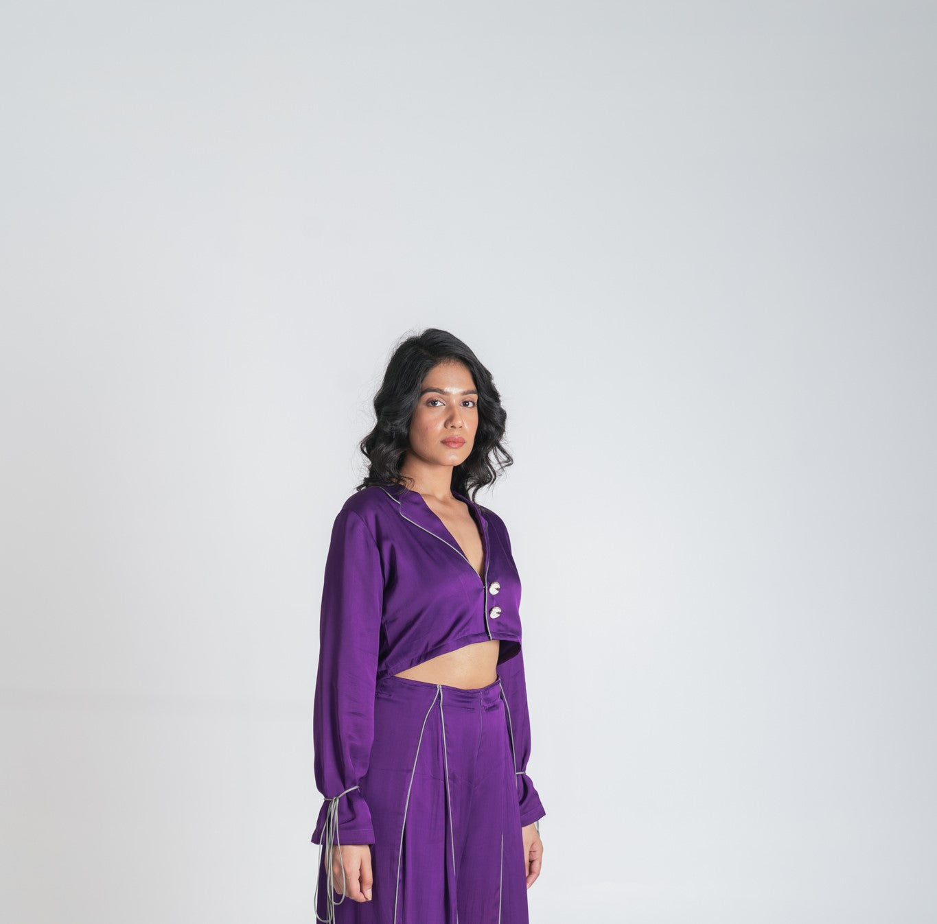 Purple full sleeved top