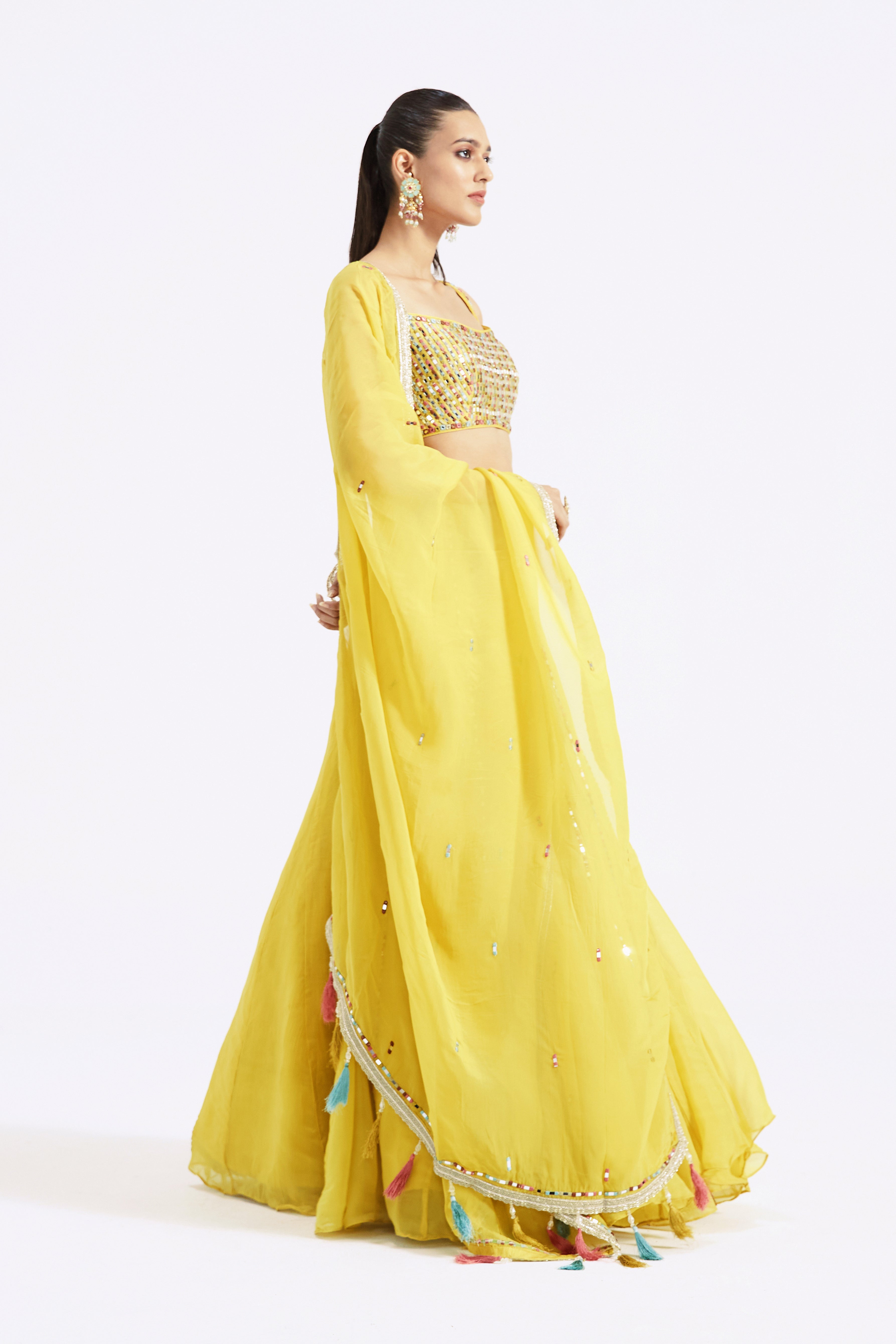 Lemon Yellow Lehenga Set