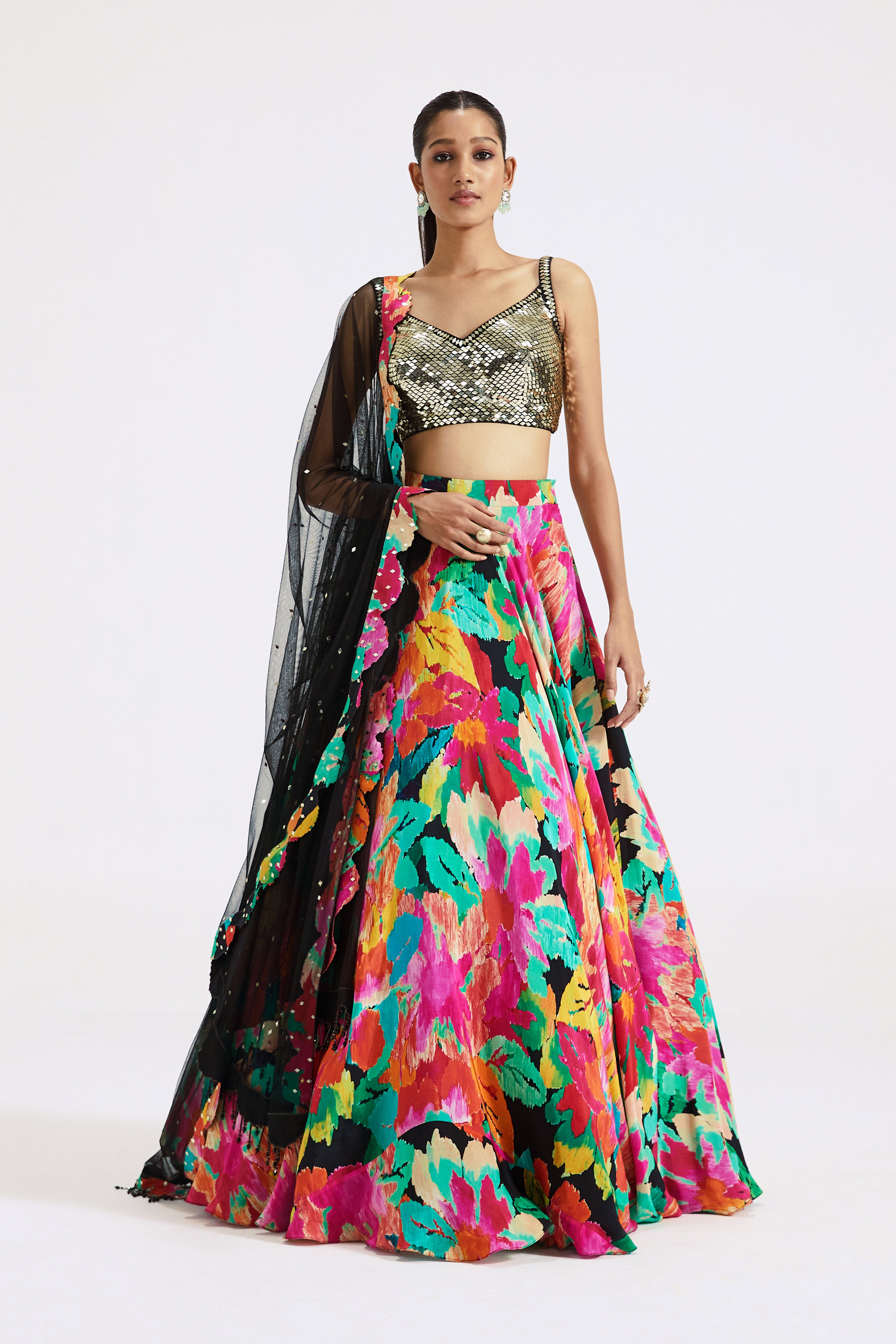 Multicoloured Lehenga Set