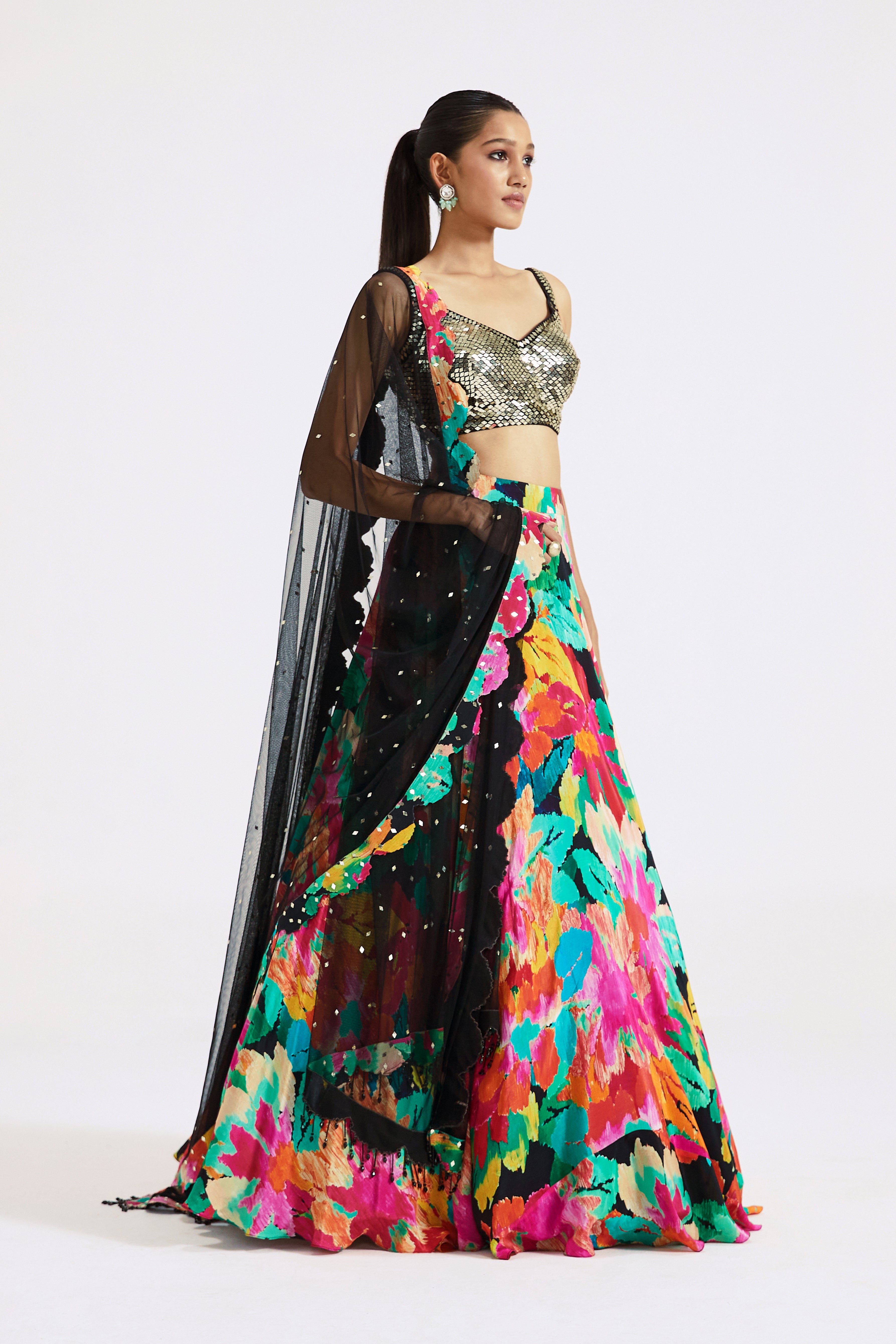 Multicoloured Lehenga Set