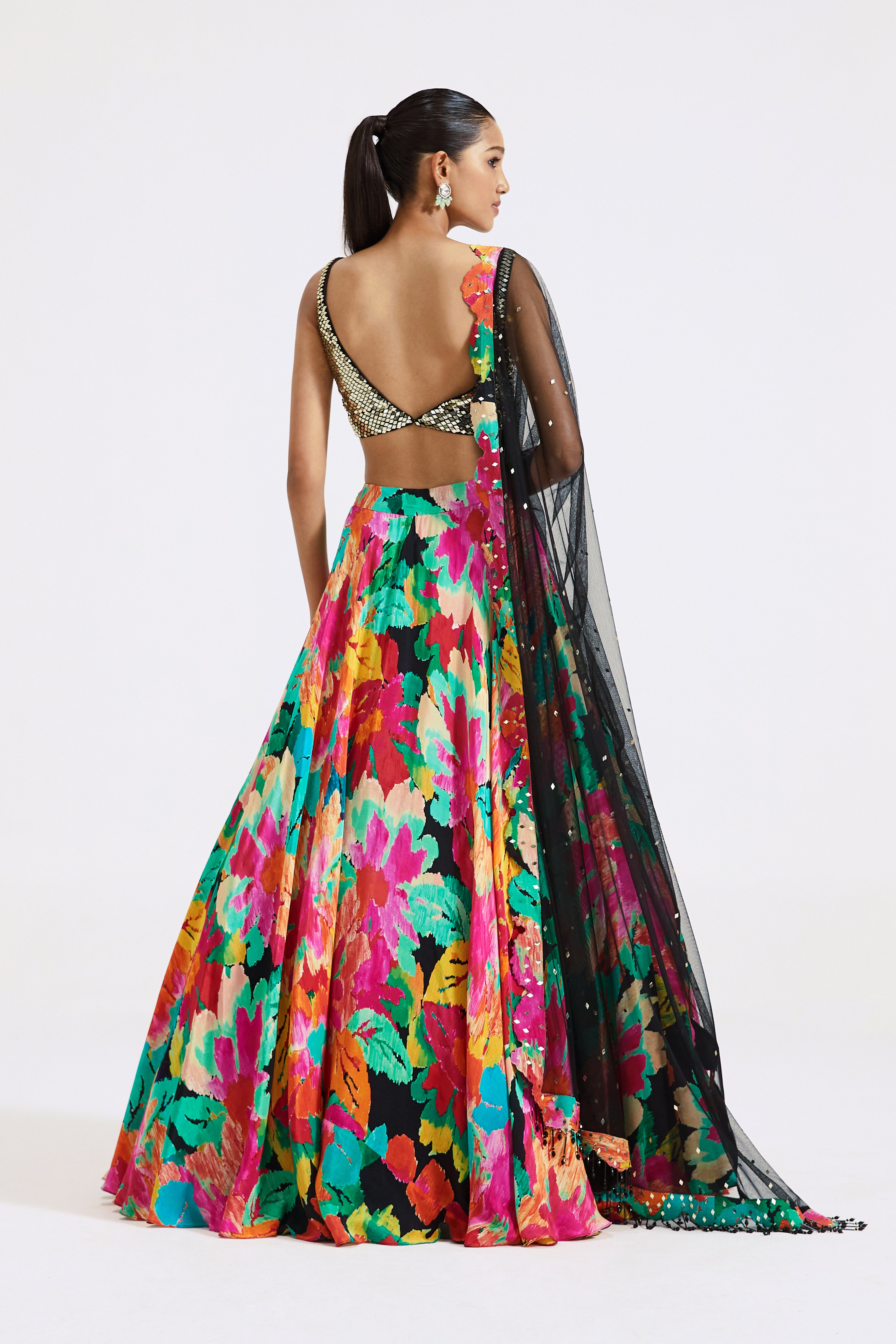 Multicoloured Lehenga Set