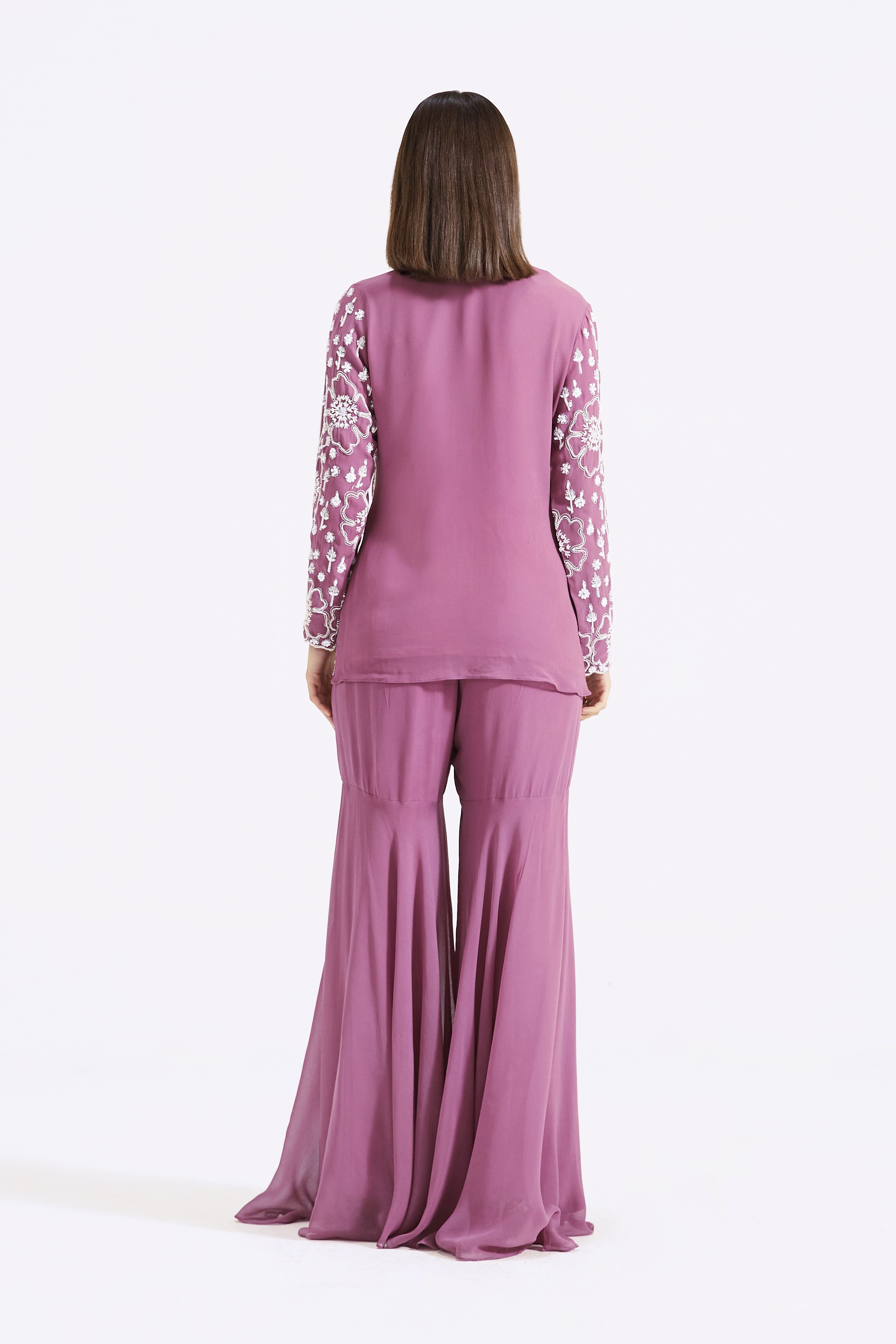 Purple Embroidered Co-Ords