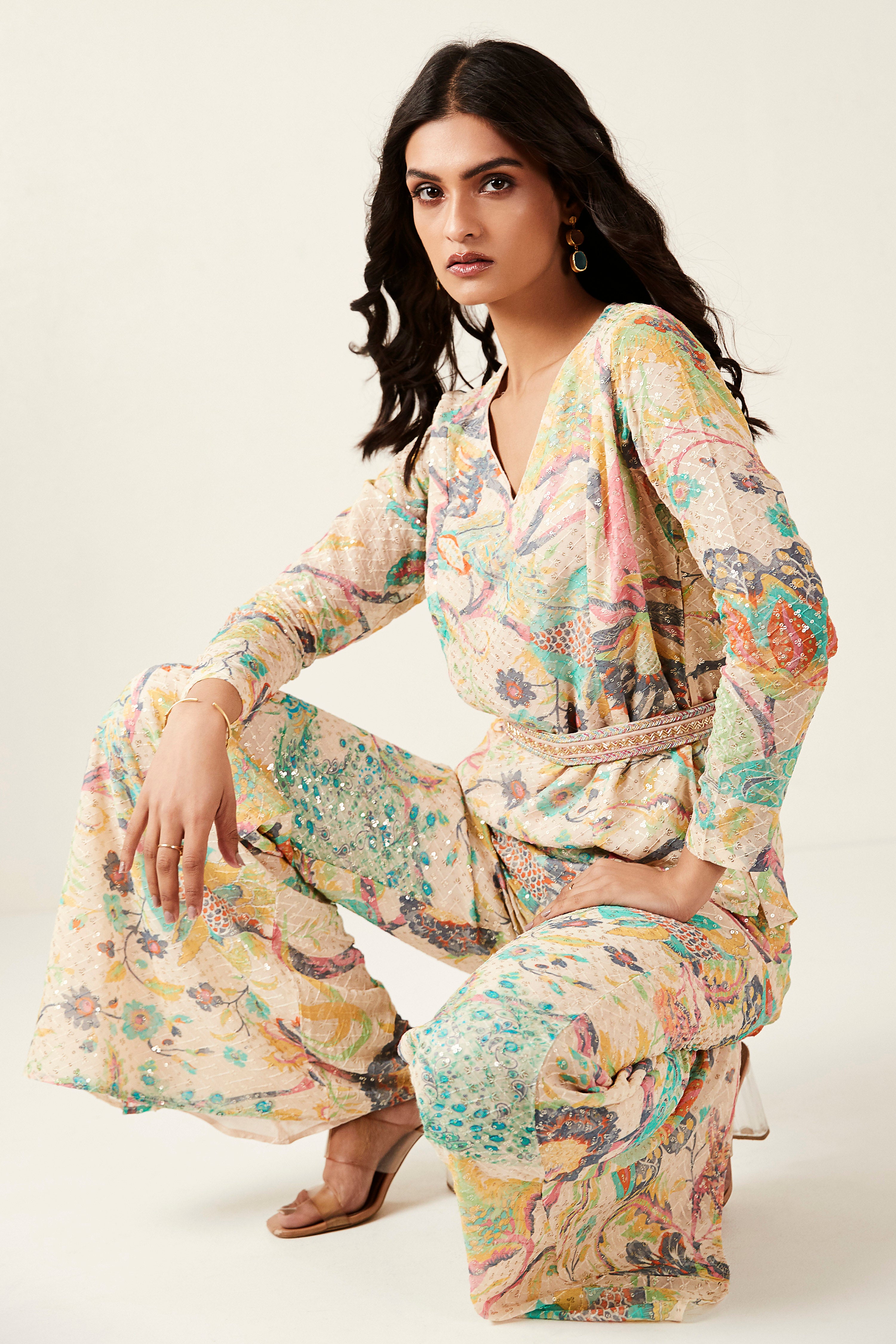 Multicoloured Printed Co-Ords