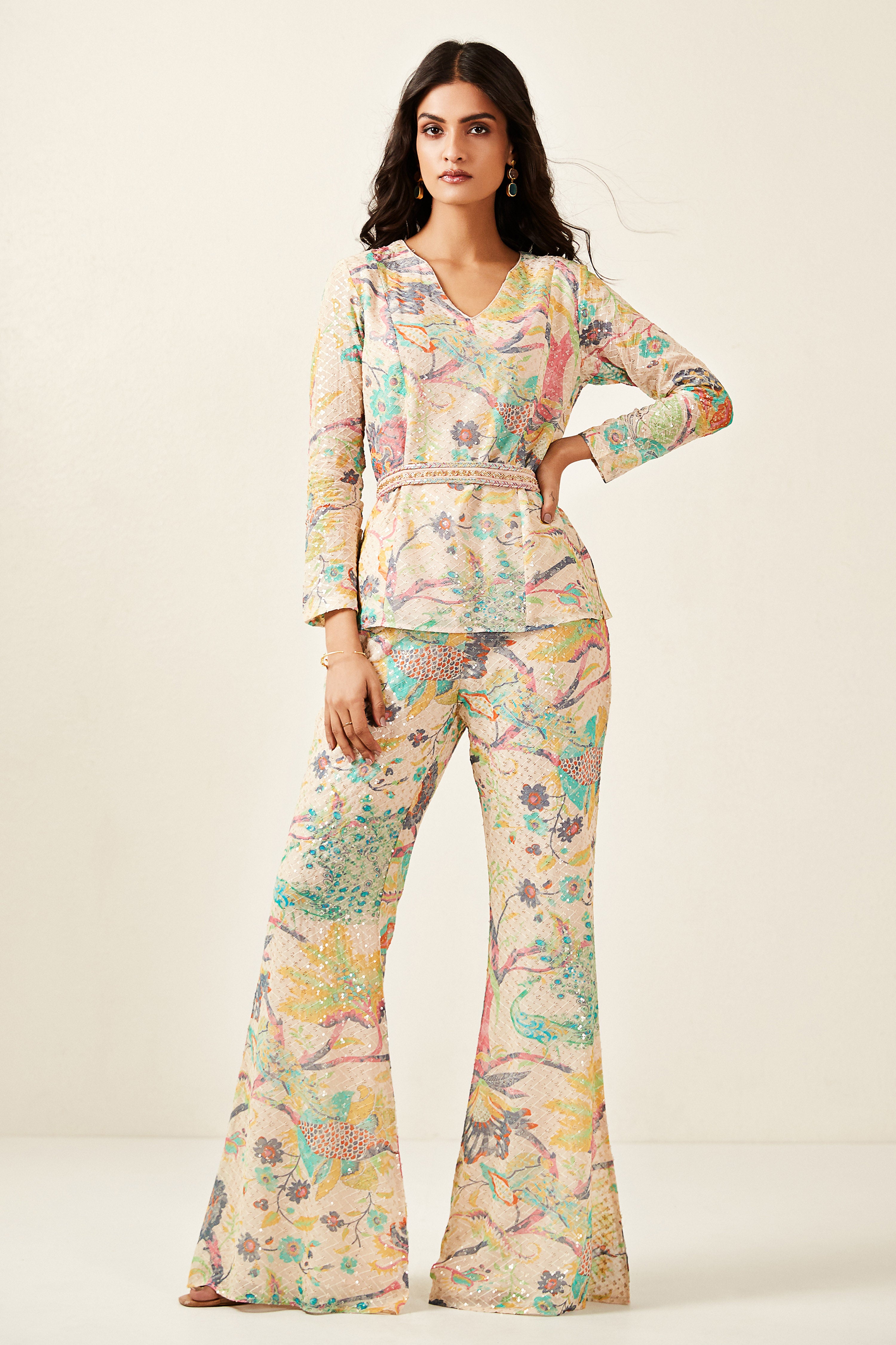 Multicoloured Printed Co-Ords