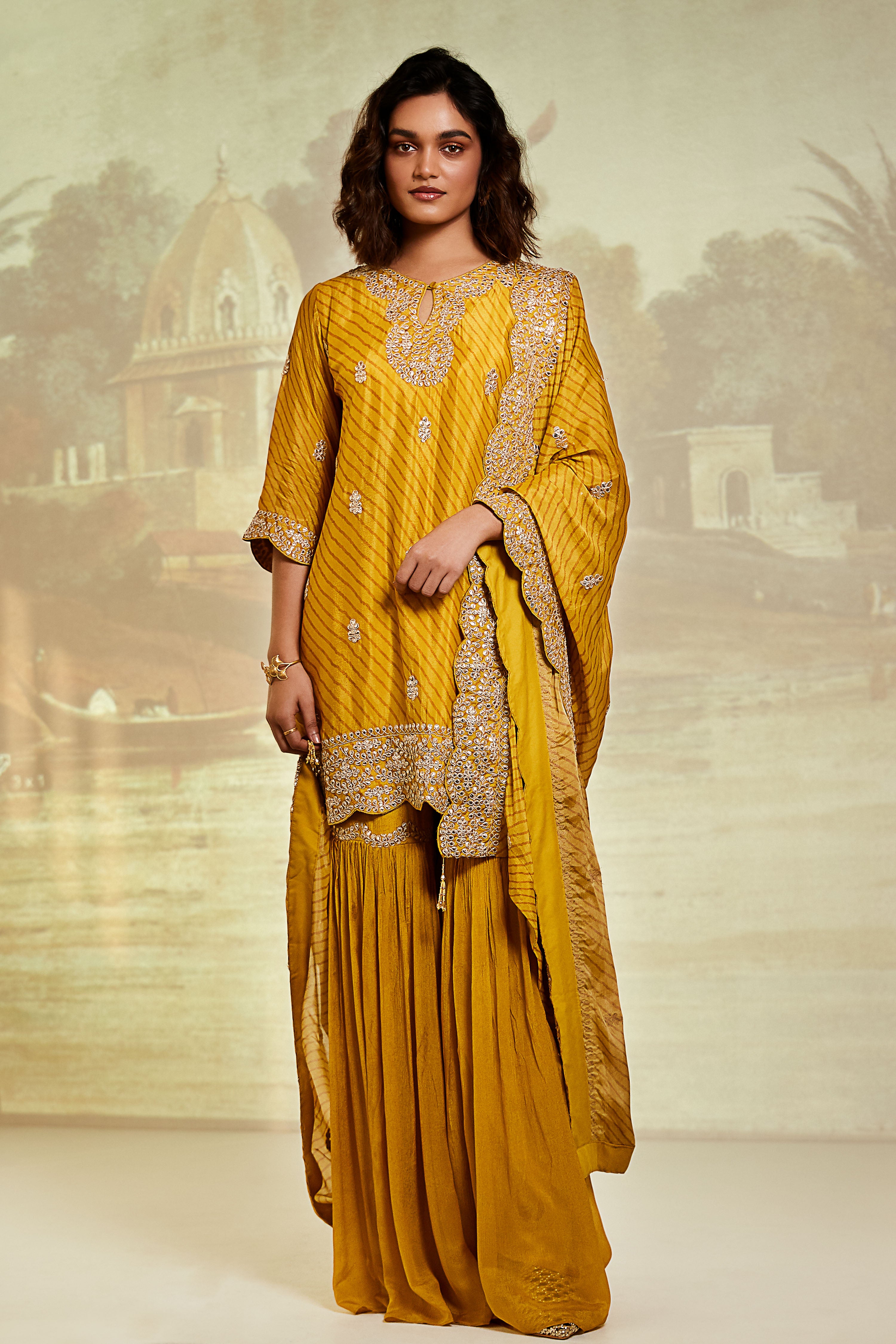 Yellow Embroidered Kurta Set