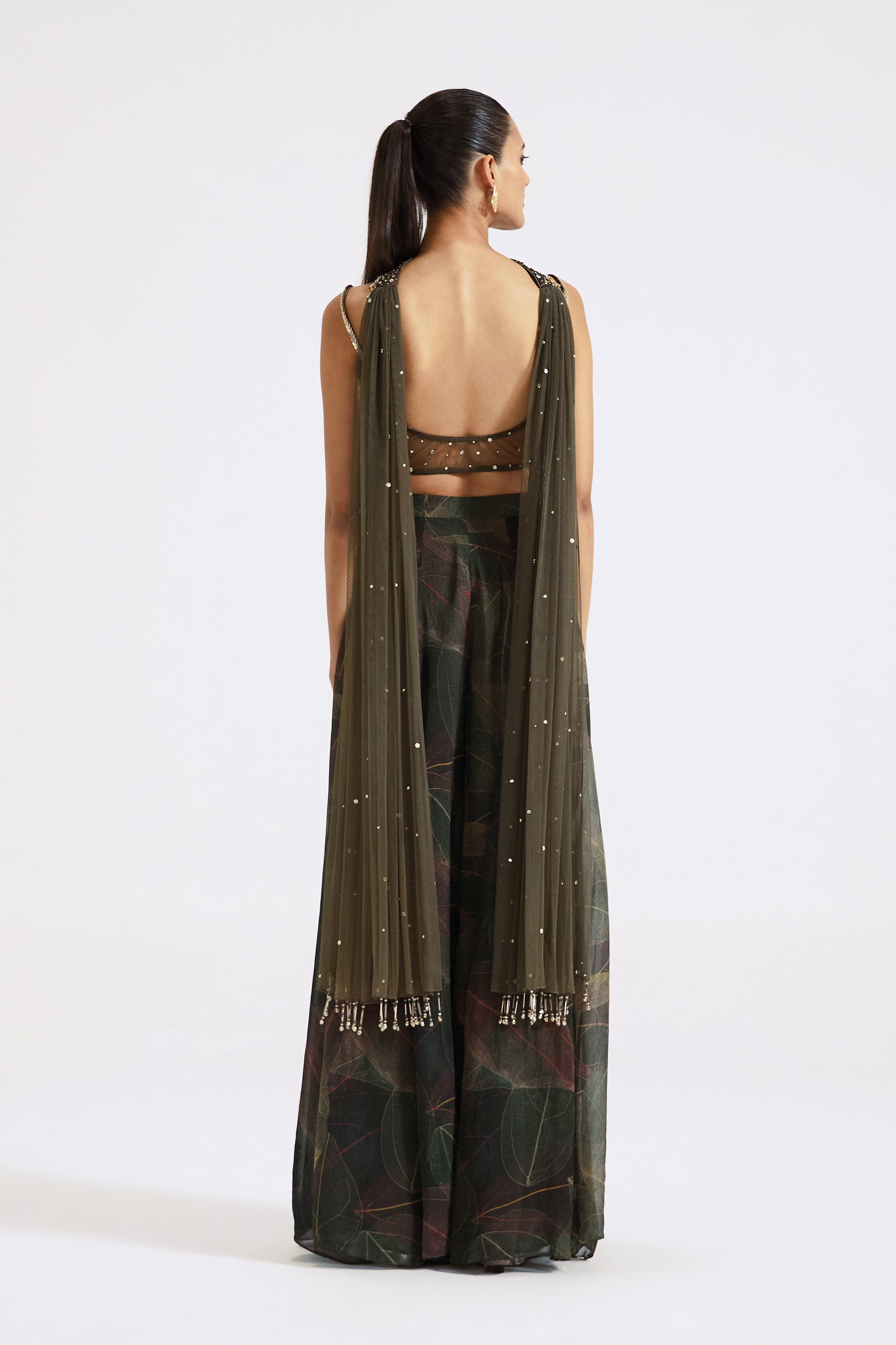 Green Sharara Set