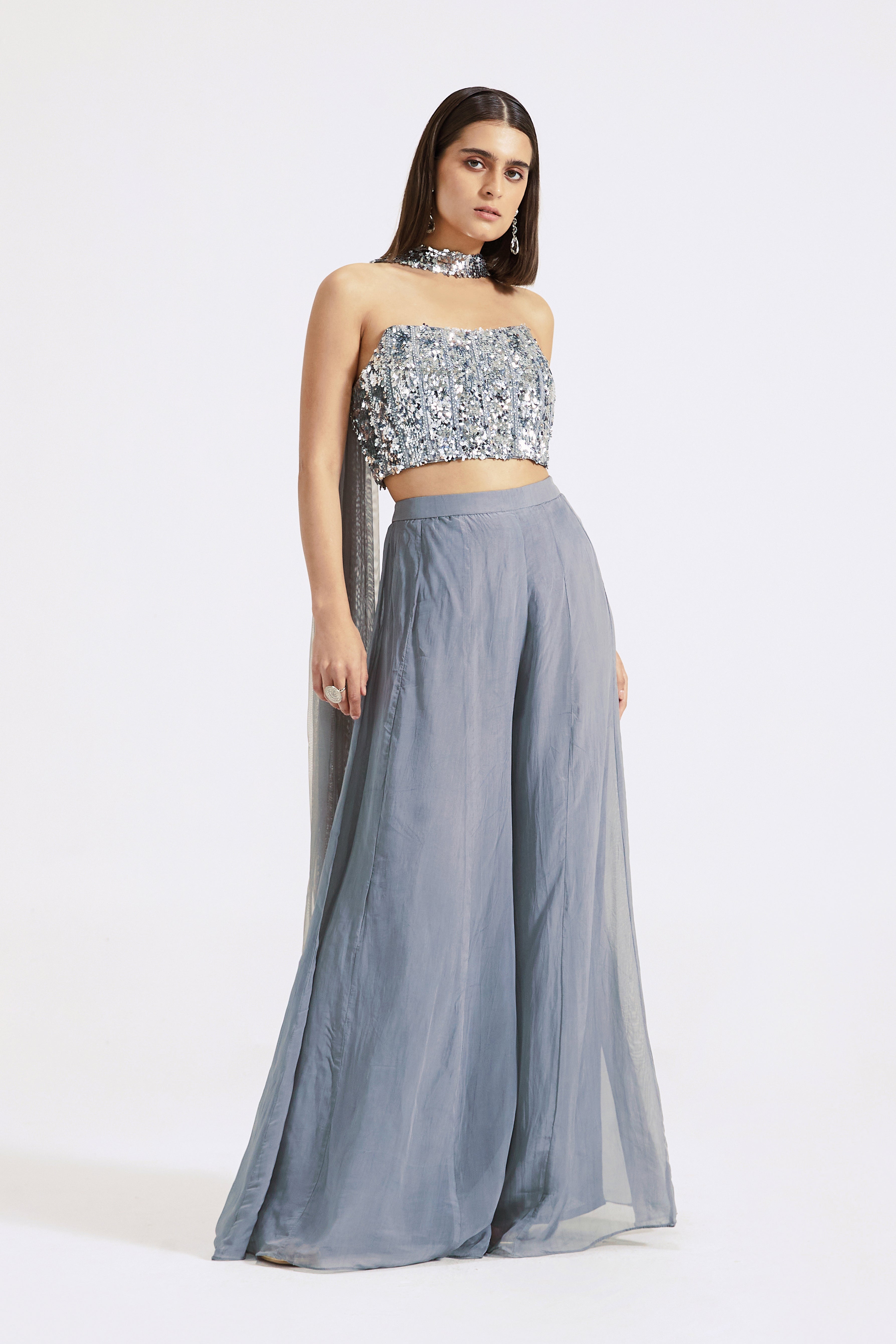 Grey Sharara Set