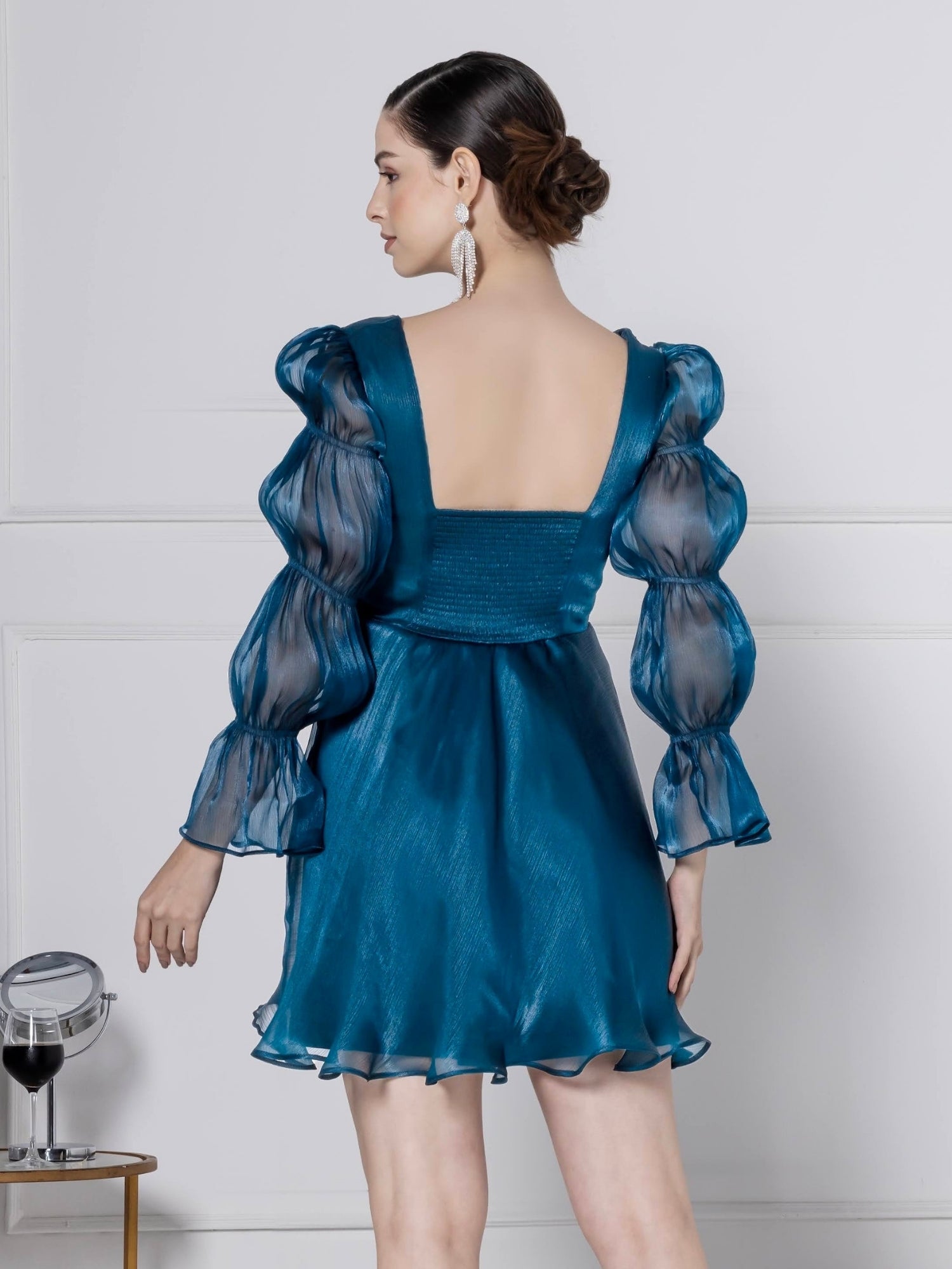 Teal Blue Mini Dress