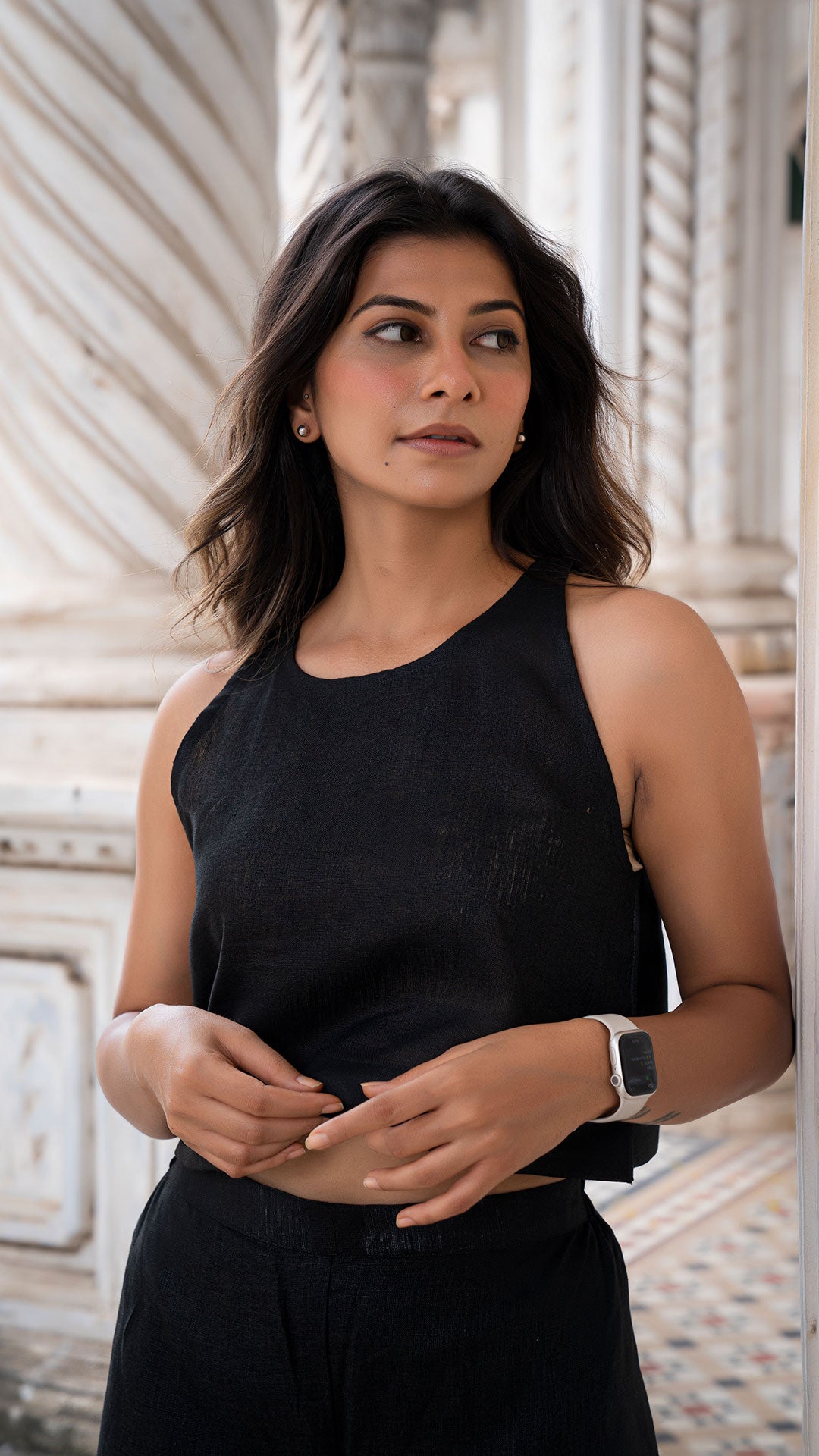 BLACK PURE LINEN CO-ORD SET