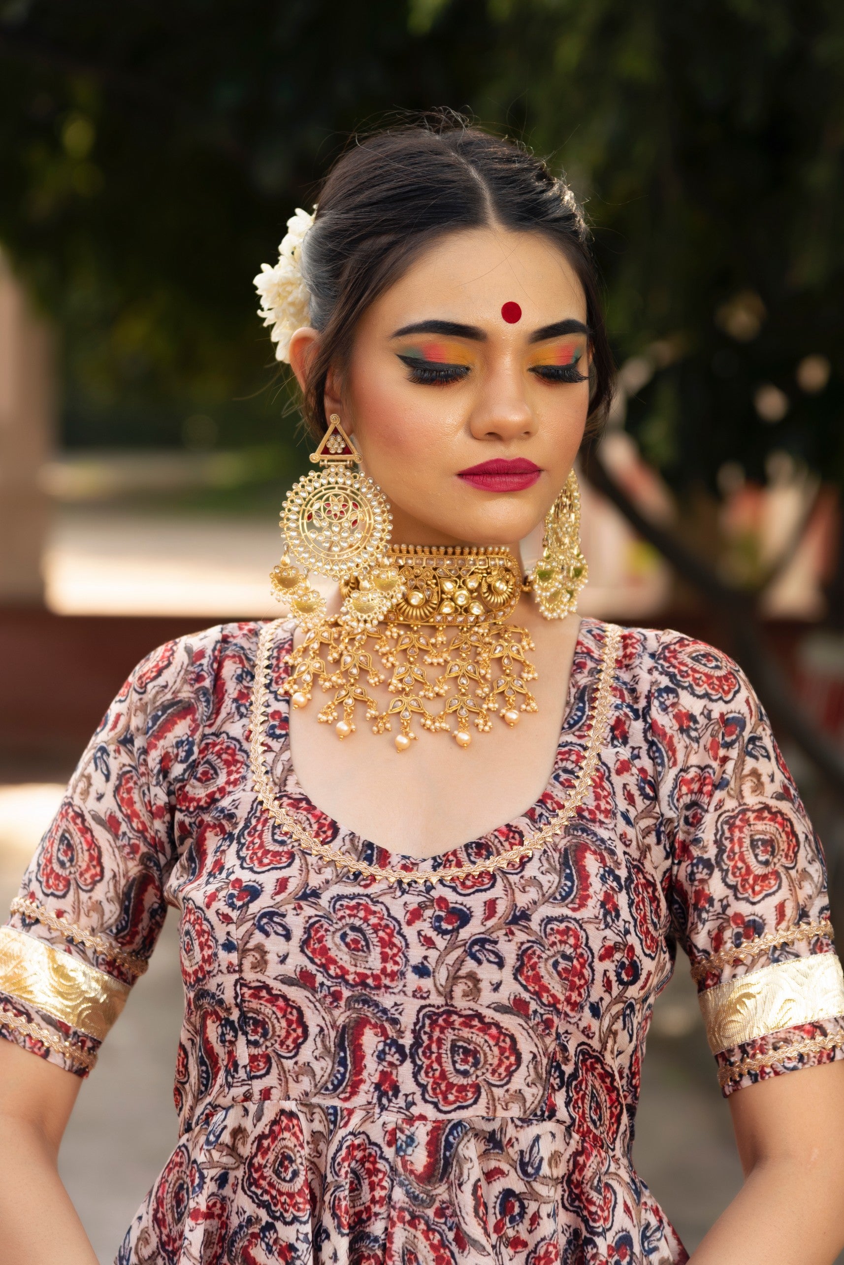 GULBAGH ORGANZA ANARKALI SET