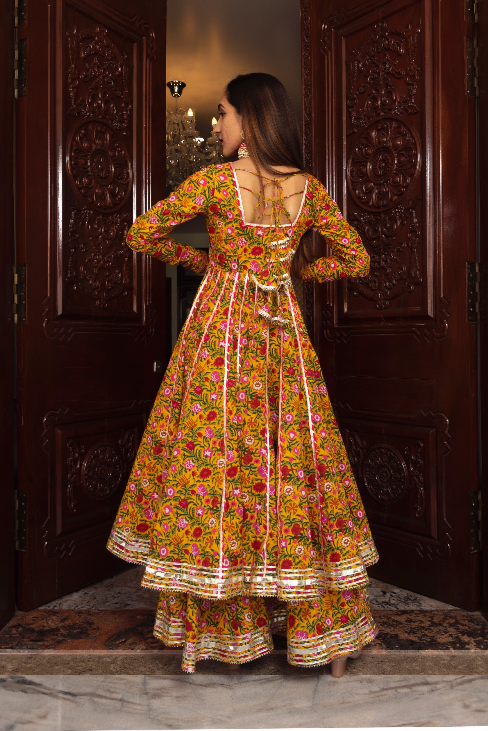 MASTANI COTTON ANARKALI PLAZO SET