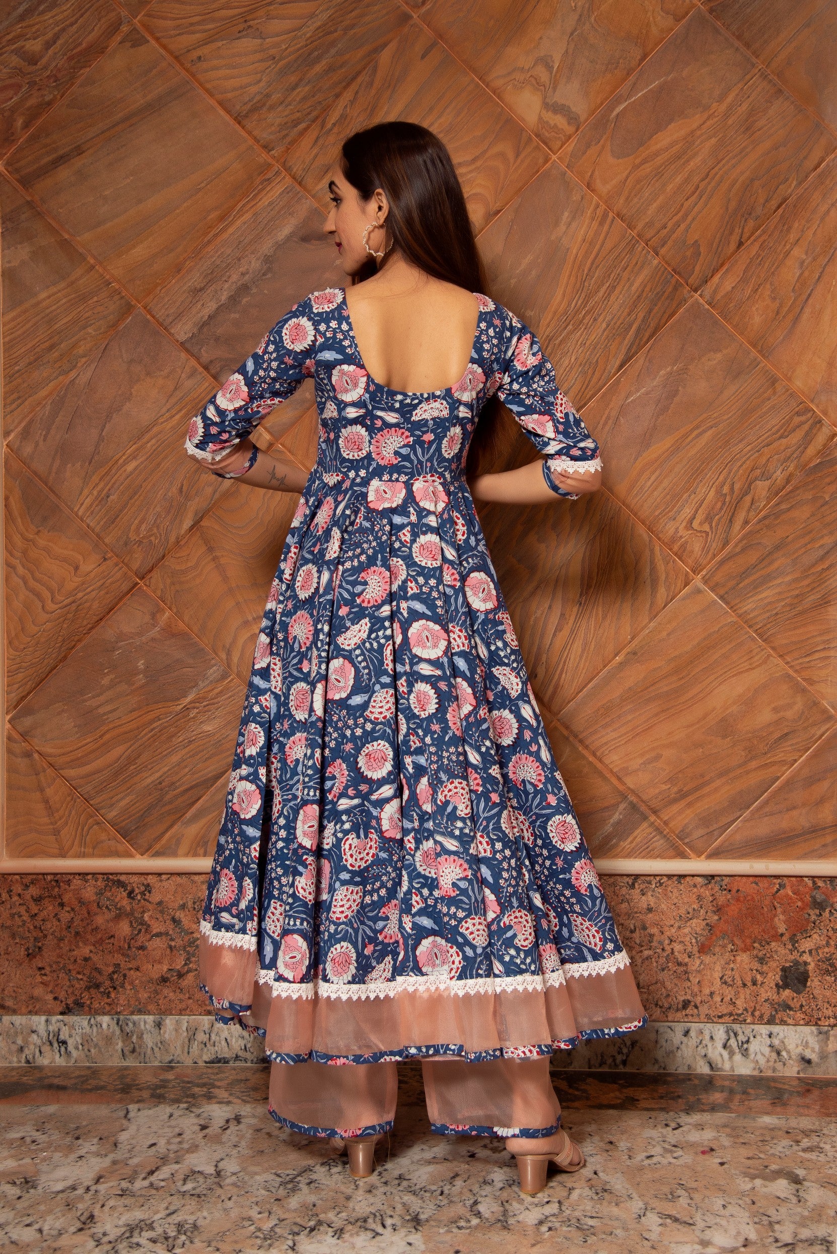 AMBAR COTTON ANARKALI SET