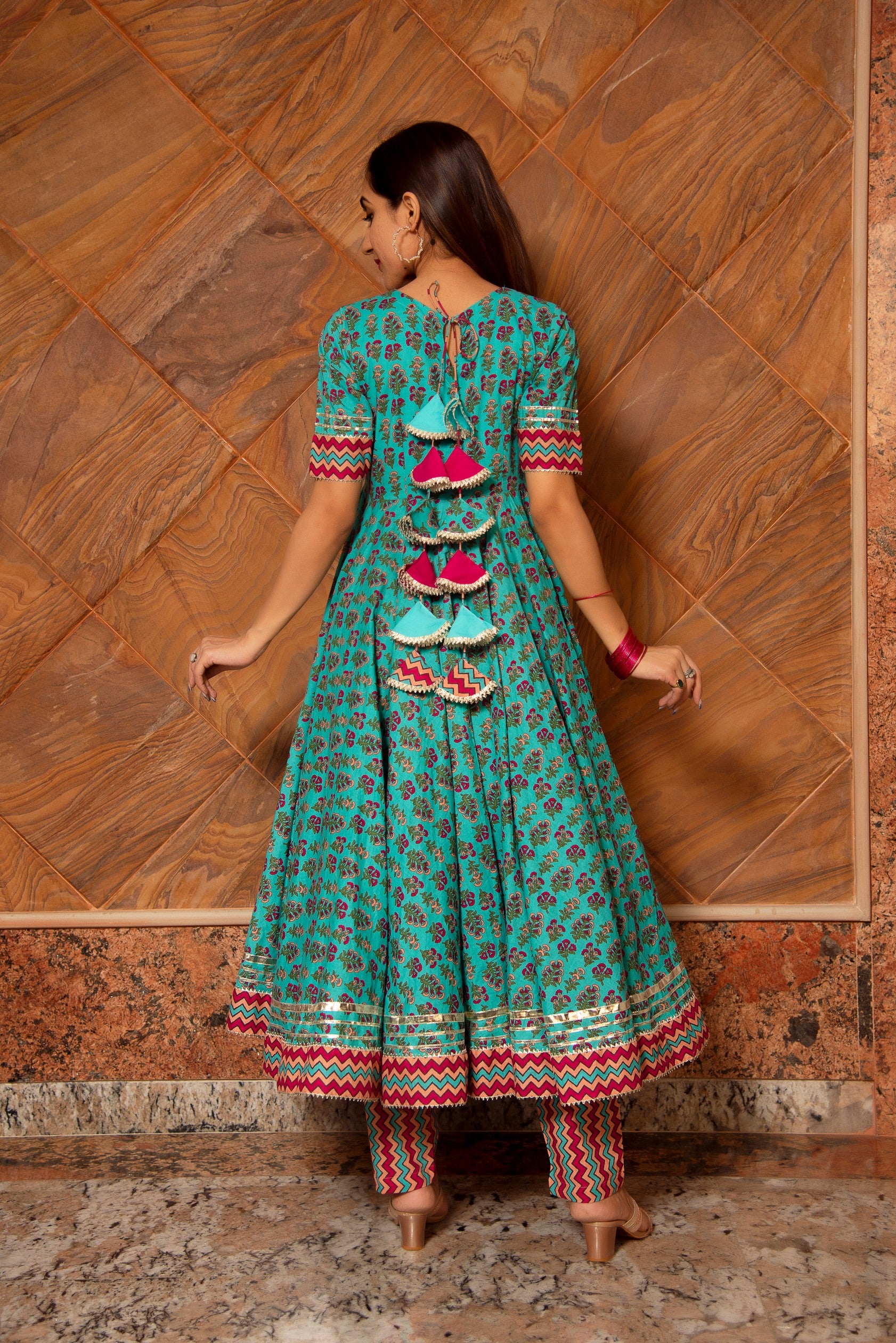 SAANCHI COTTON ANARKALI SET