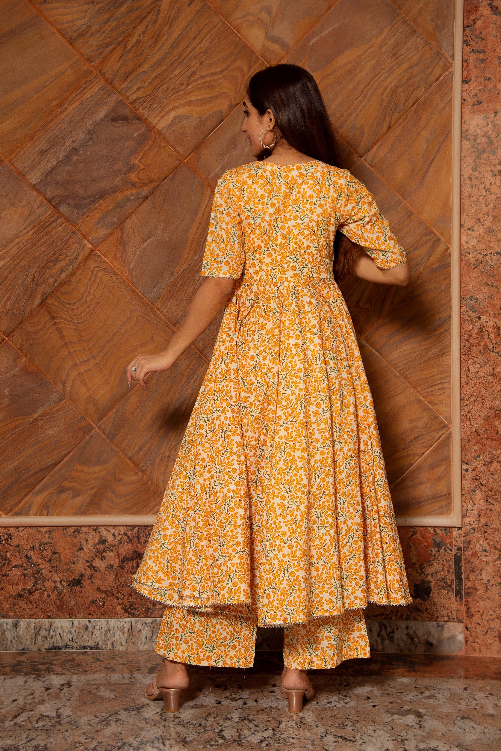 SURAIYA LEAF COTTON ANGRAKHA SET