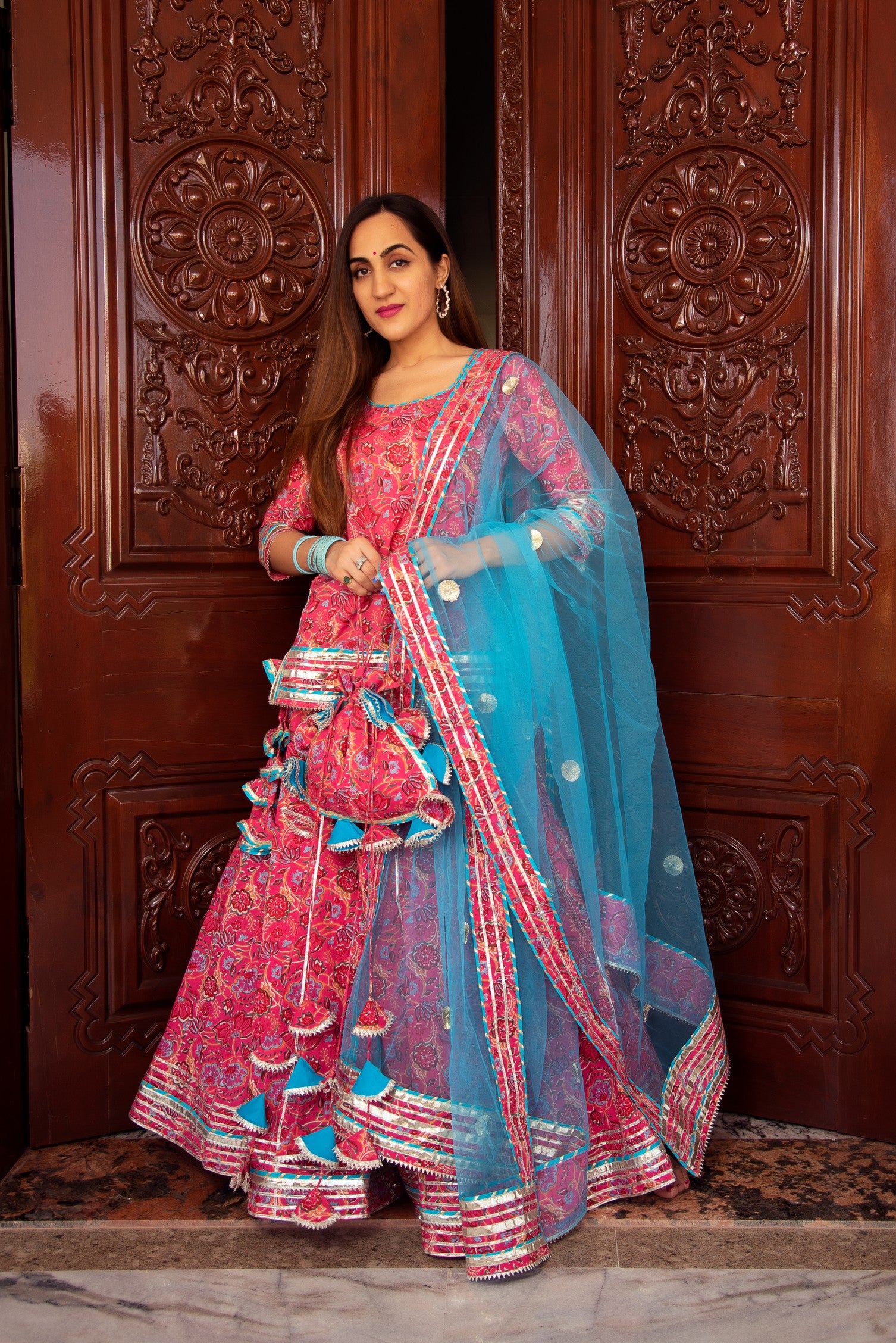 NAAZ COTTON SKIRT SET