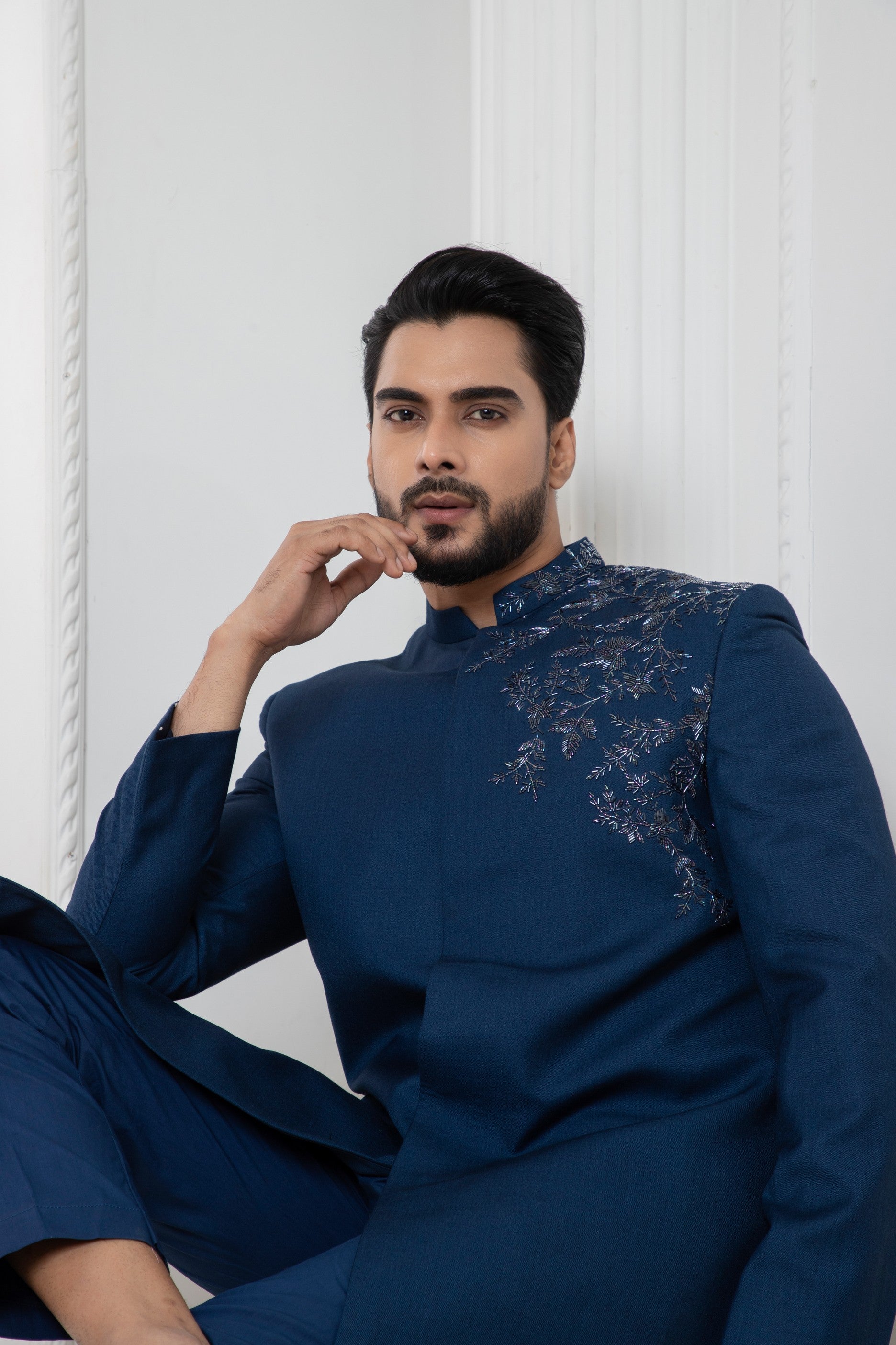 Royal Blue Bandhgala