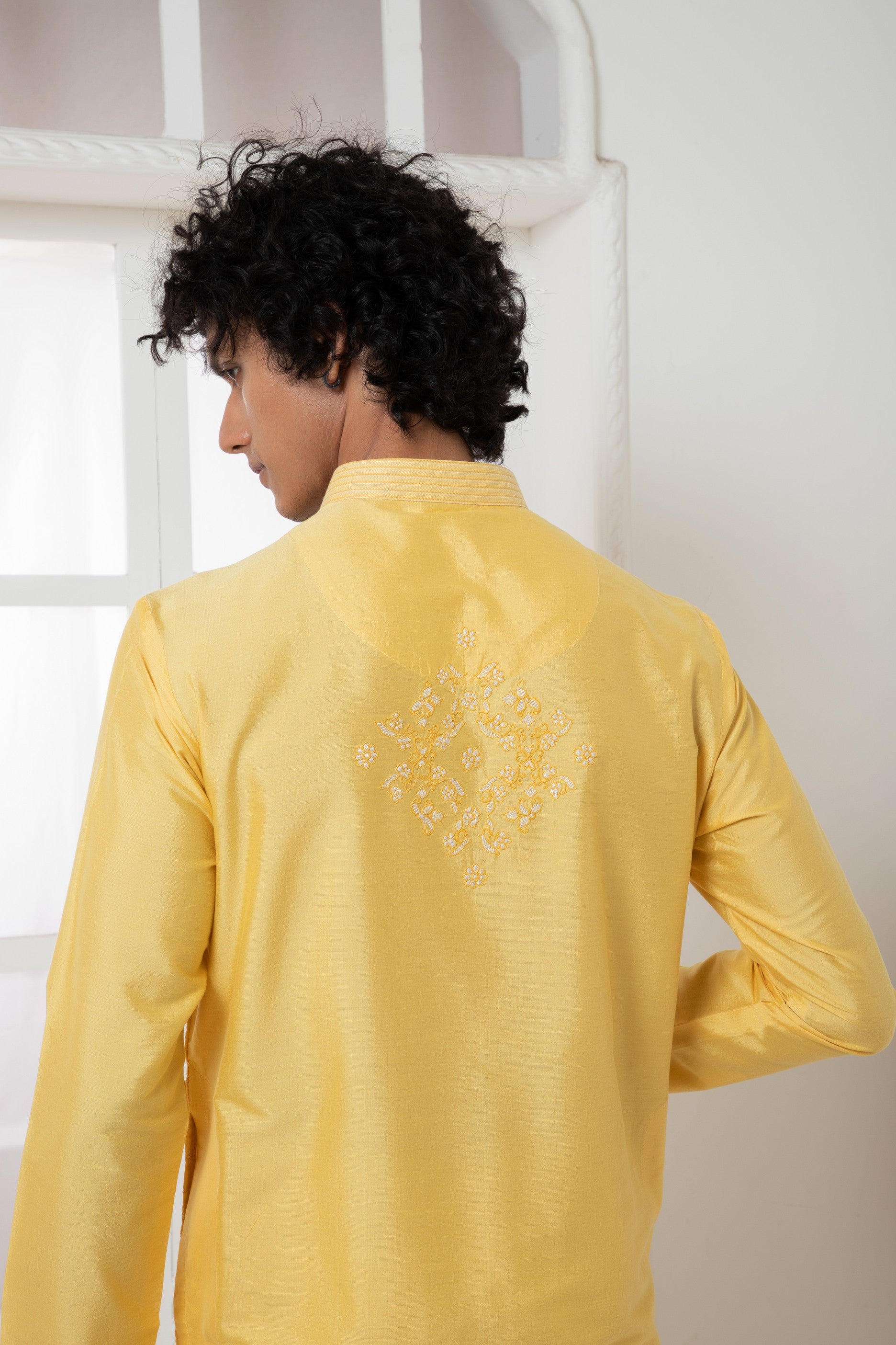 Yellow Embroidered Kurta set