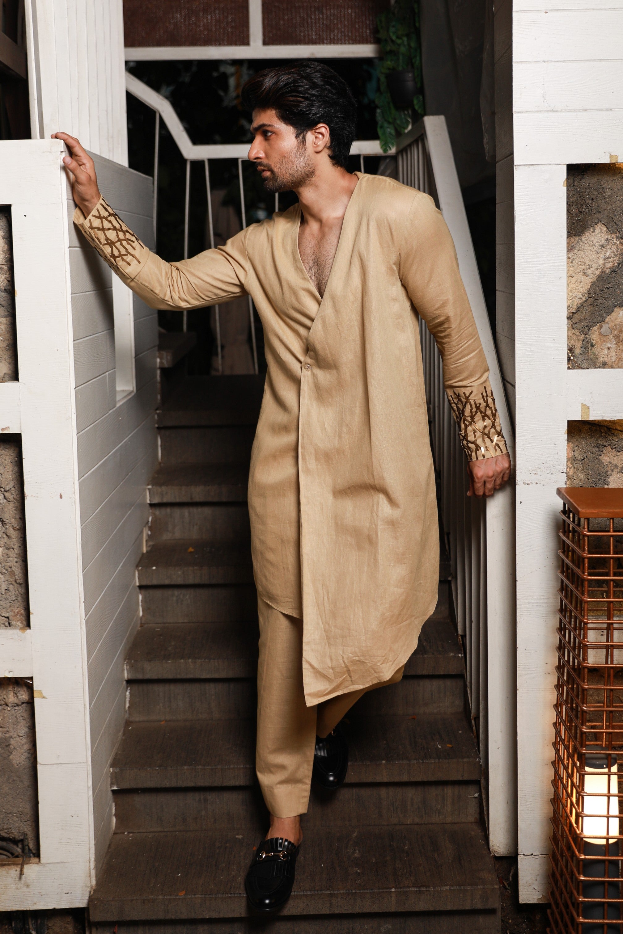 Khaki linen co-ord set