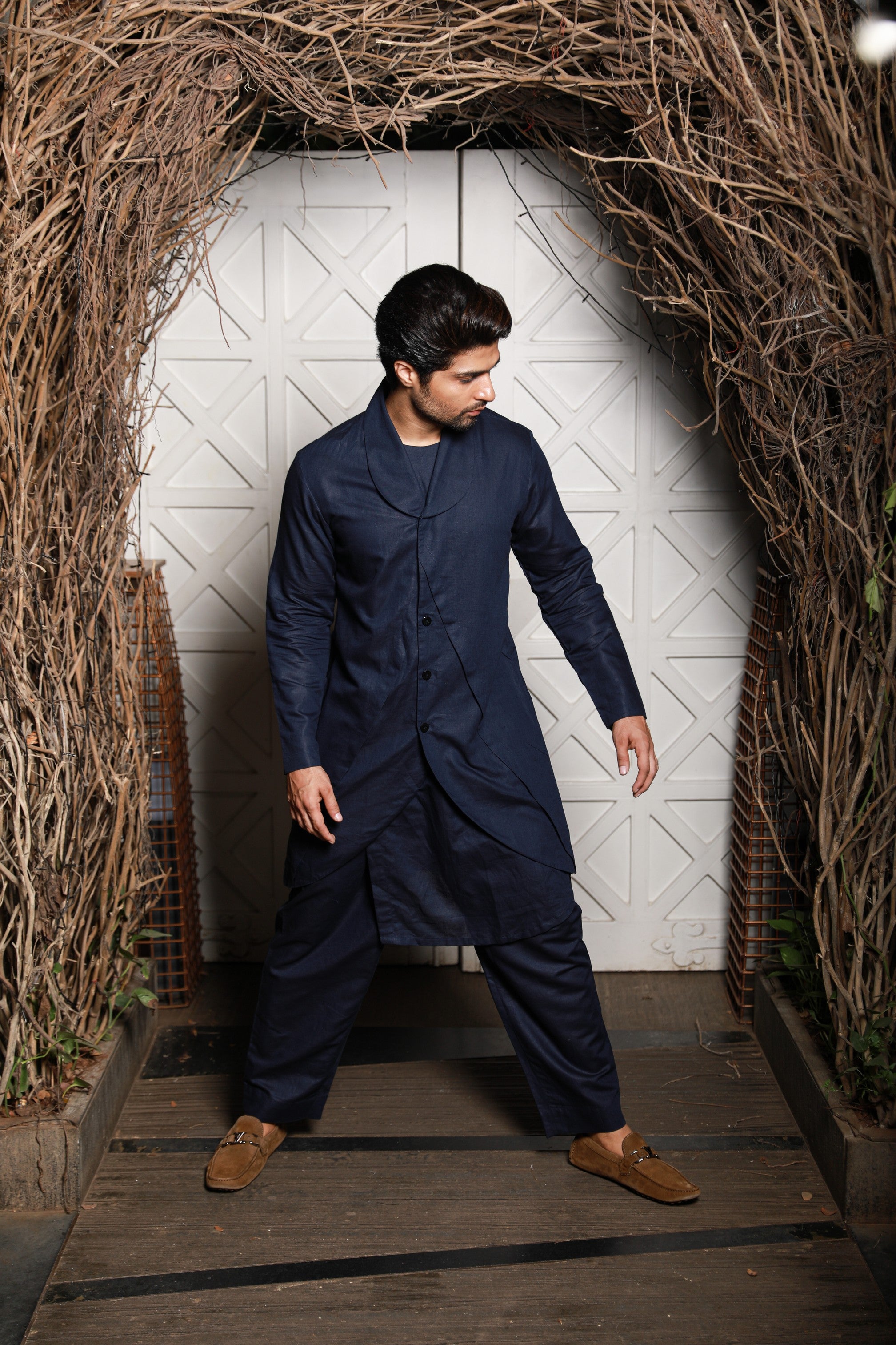 Blue linen co-ord set