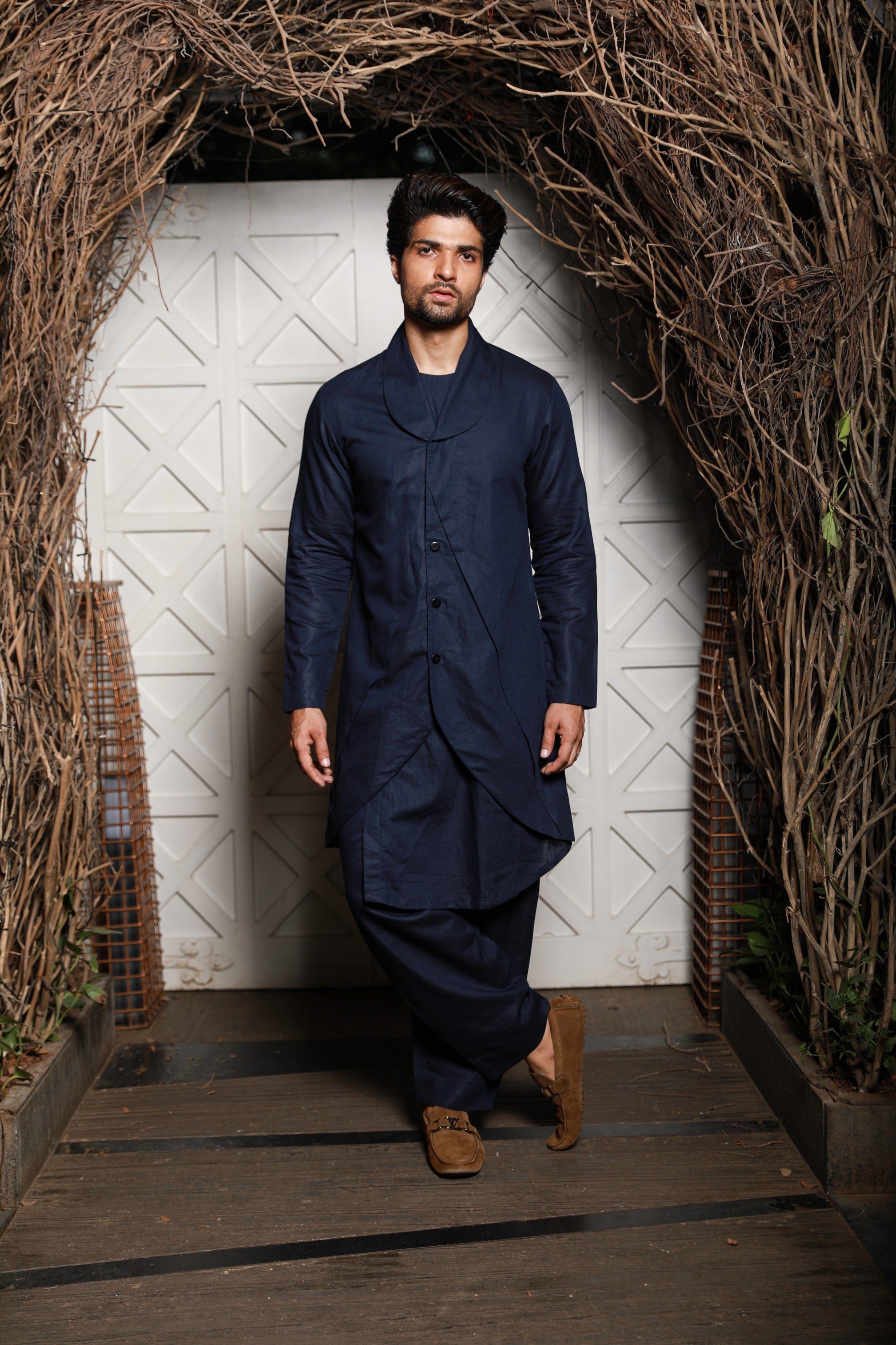 Blue linen co-ord set