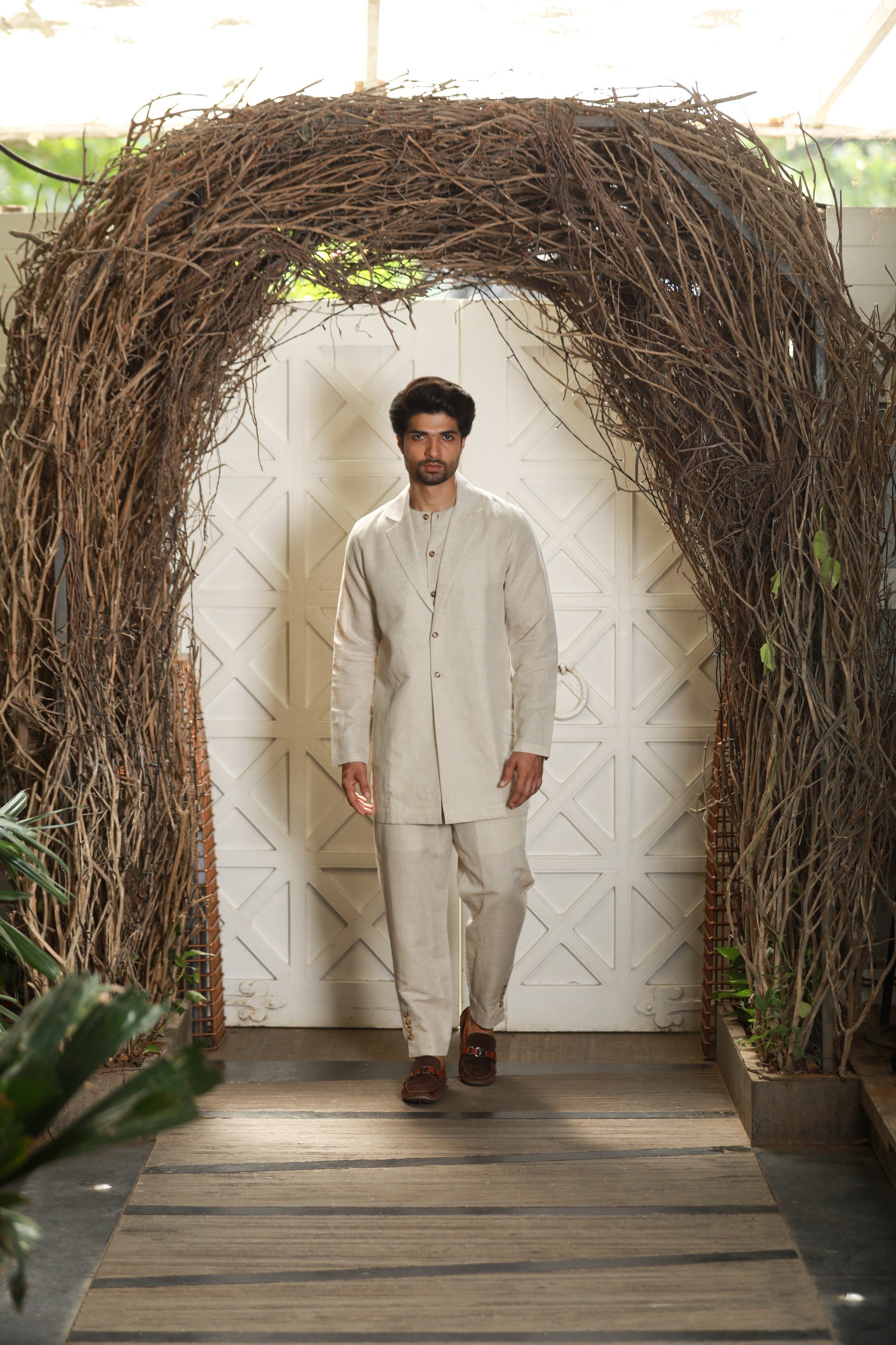 Ecru linen co-ord set