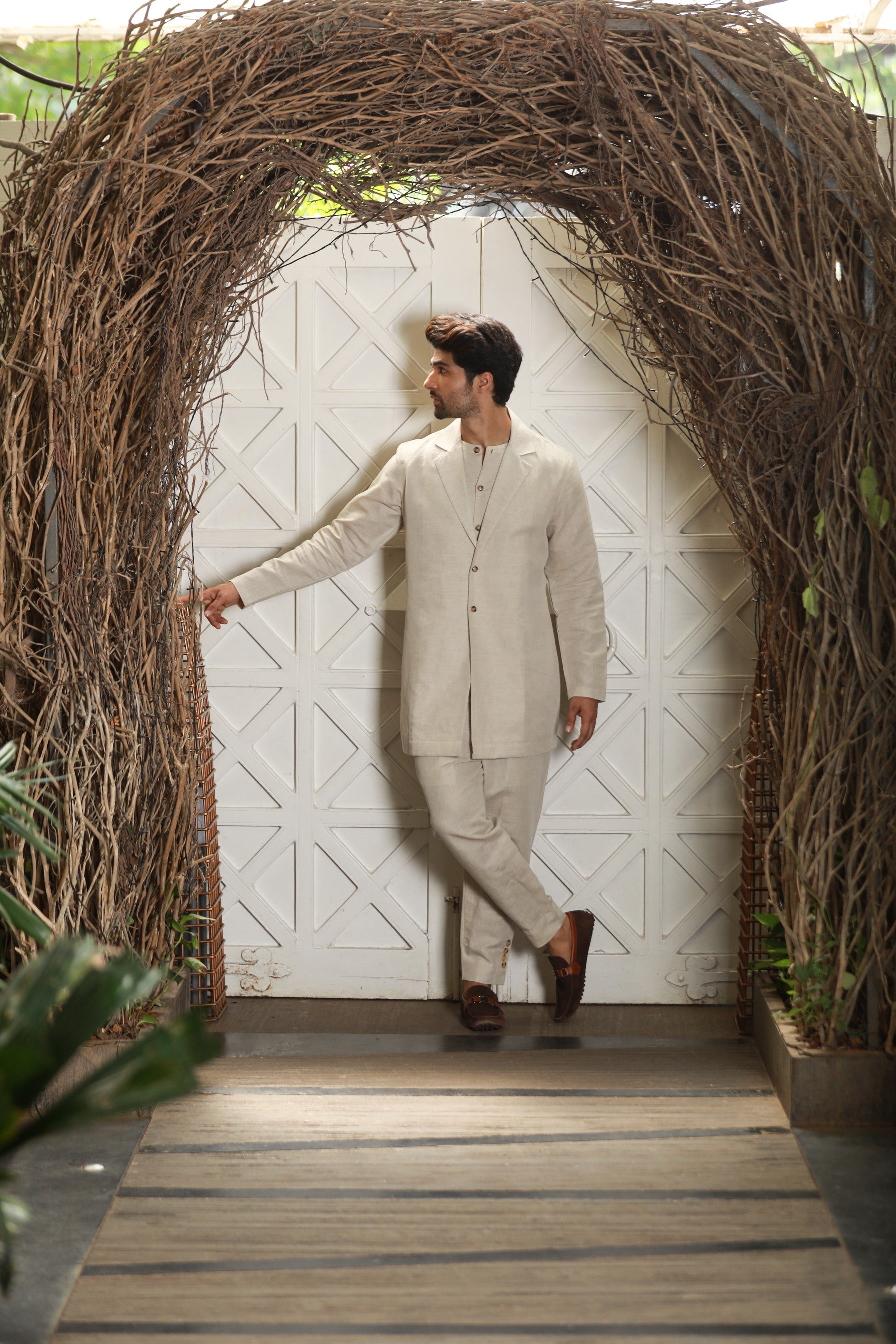 Ecru linen co-ord set