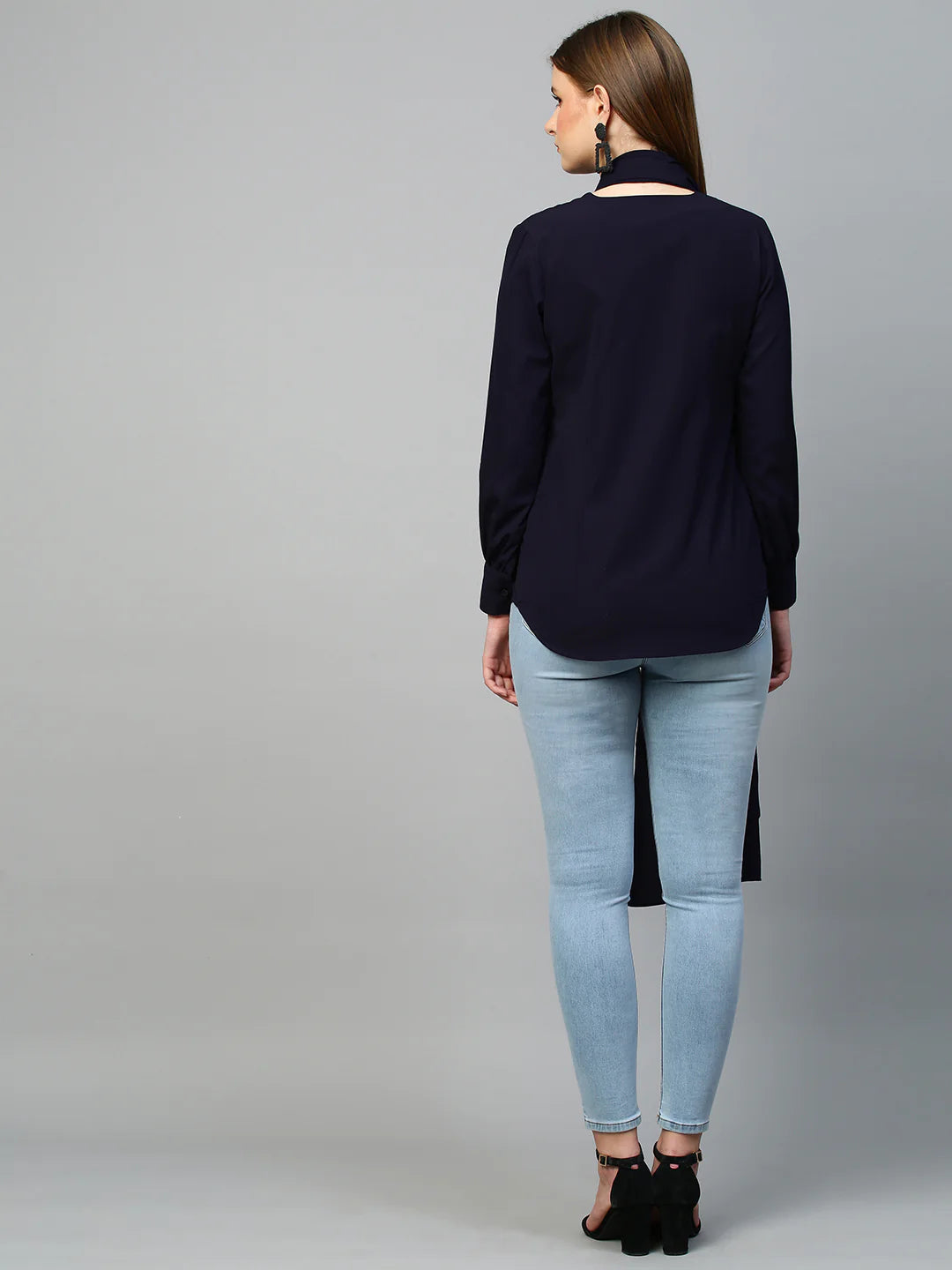 Top with one side shawl feature