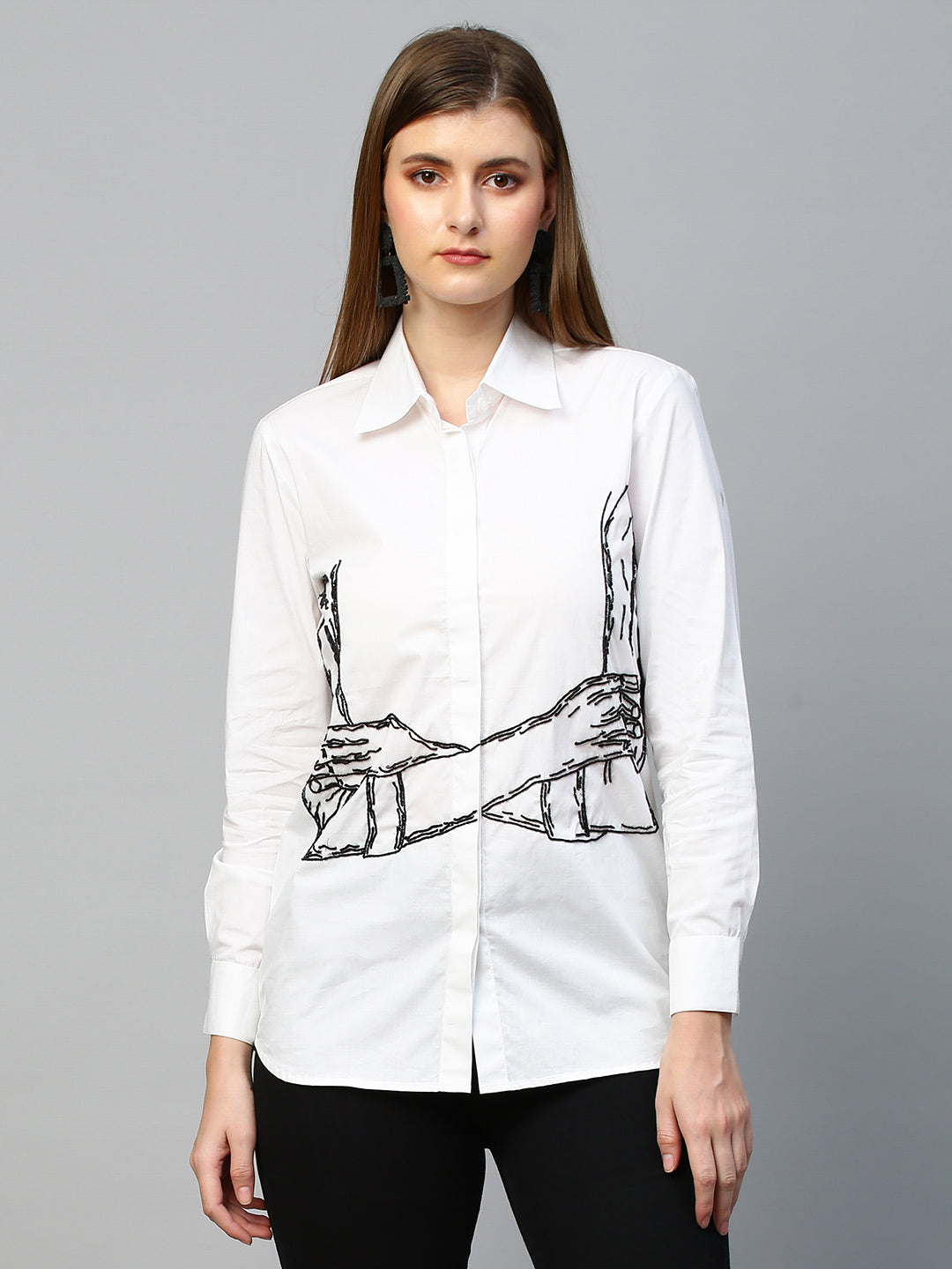 Folded hands shirt