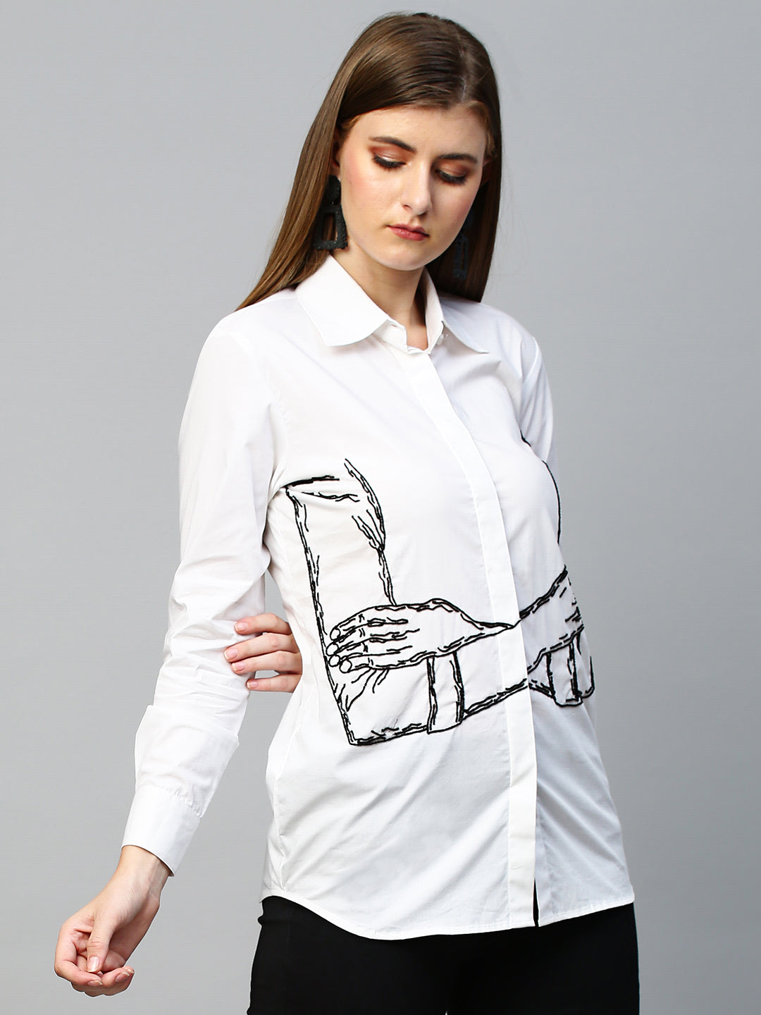 Folded hands shirt