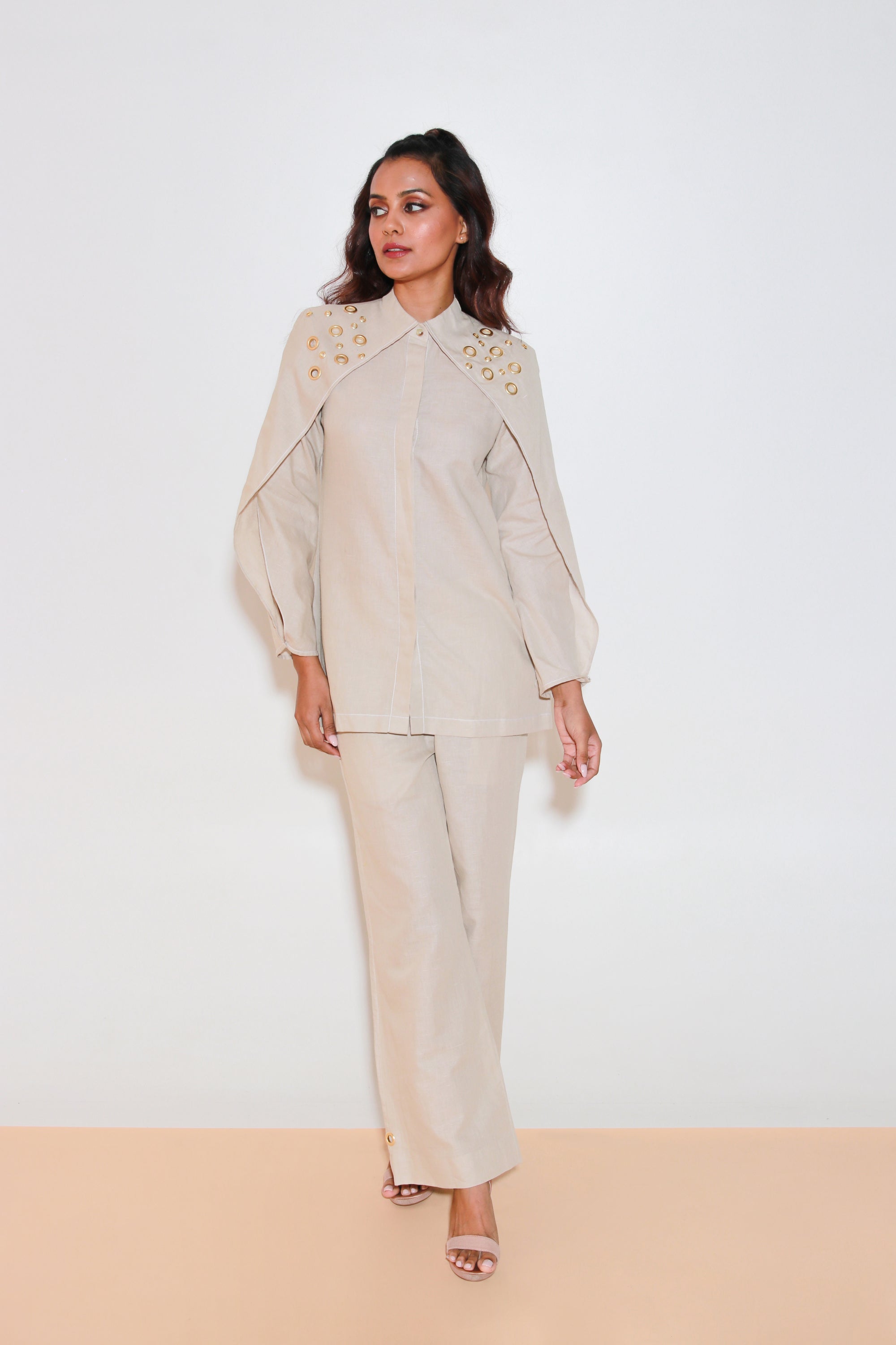 Ecru linen co-ord set