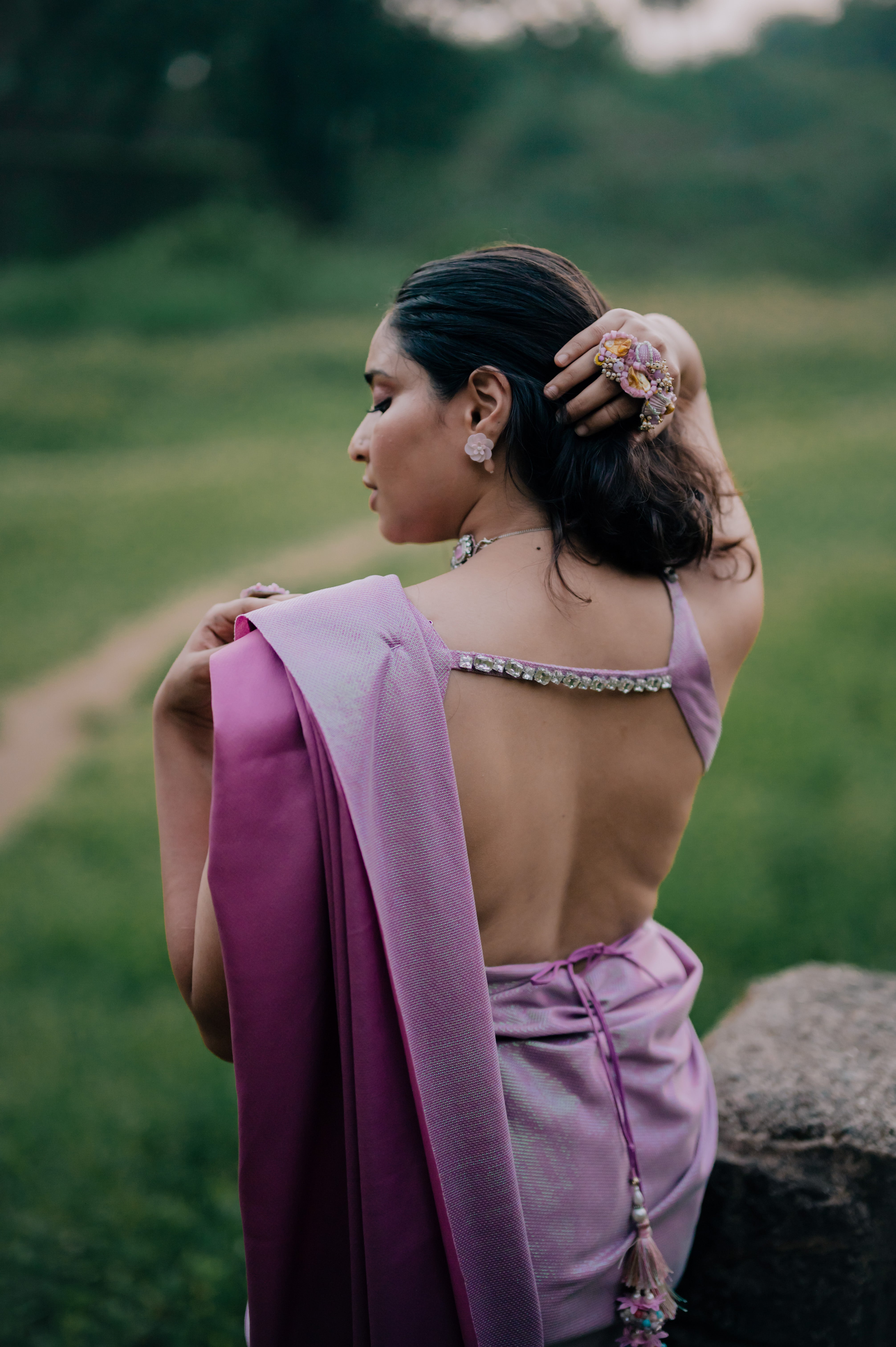 DISCO 82 PRE-PLEATED SAREE SET