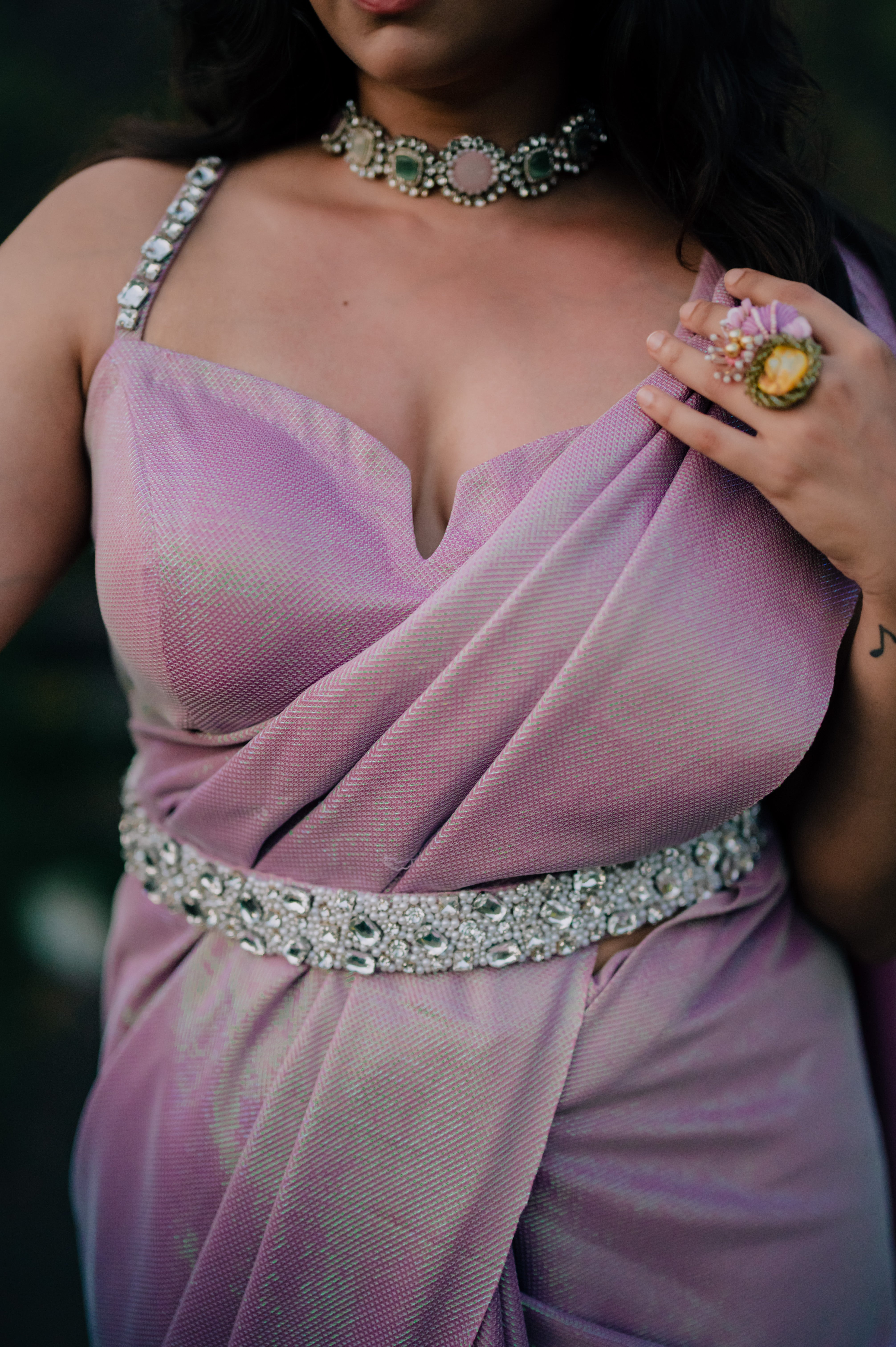 DISCO 82 PRE-PLEATED SAREE SET