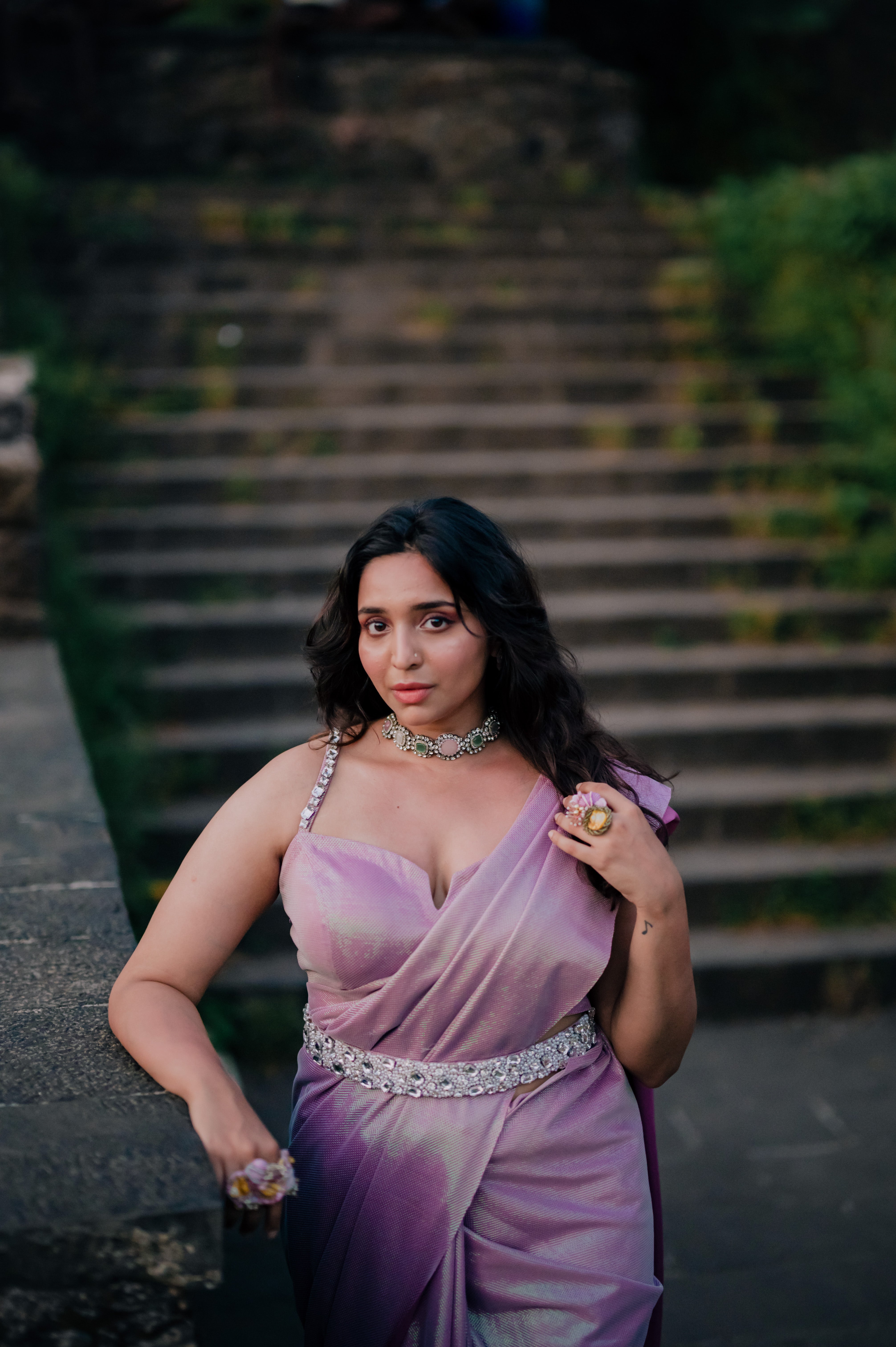 DISCO 82 PRE-PLEATED SAREE SET