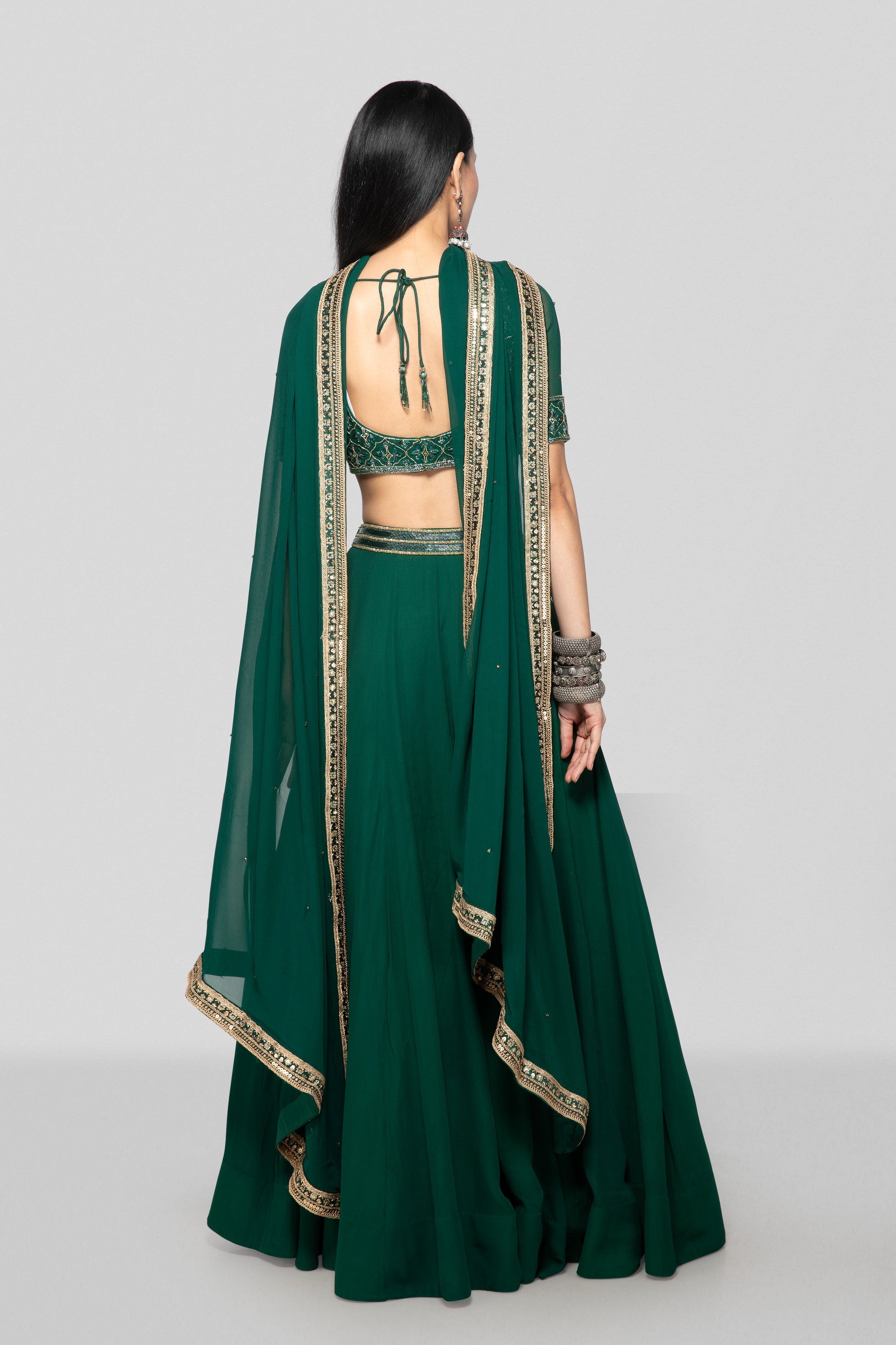 Emerald Green Lehenga Set