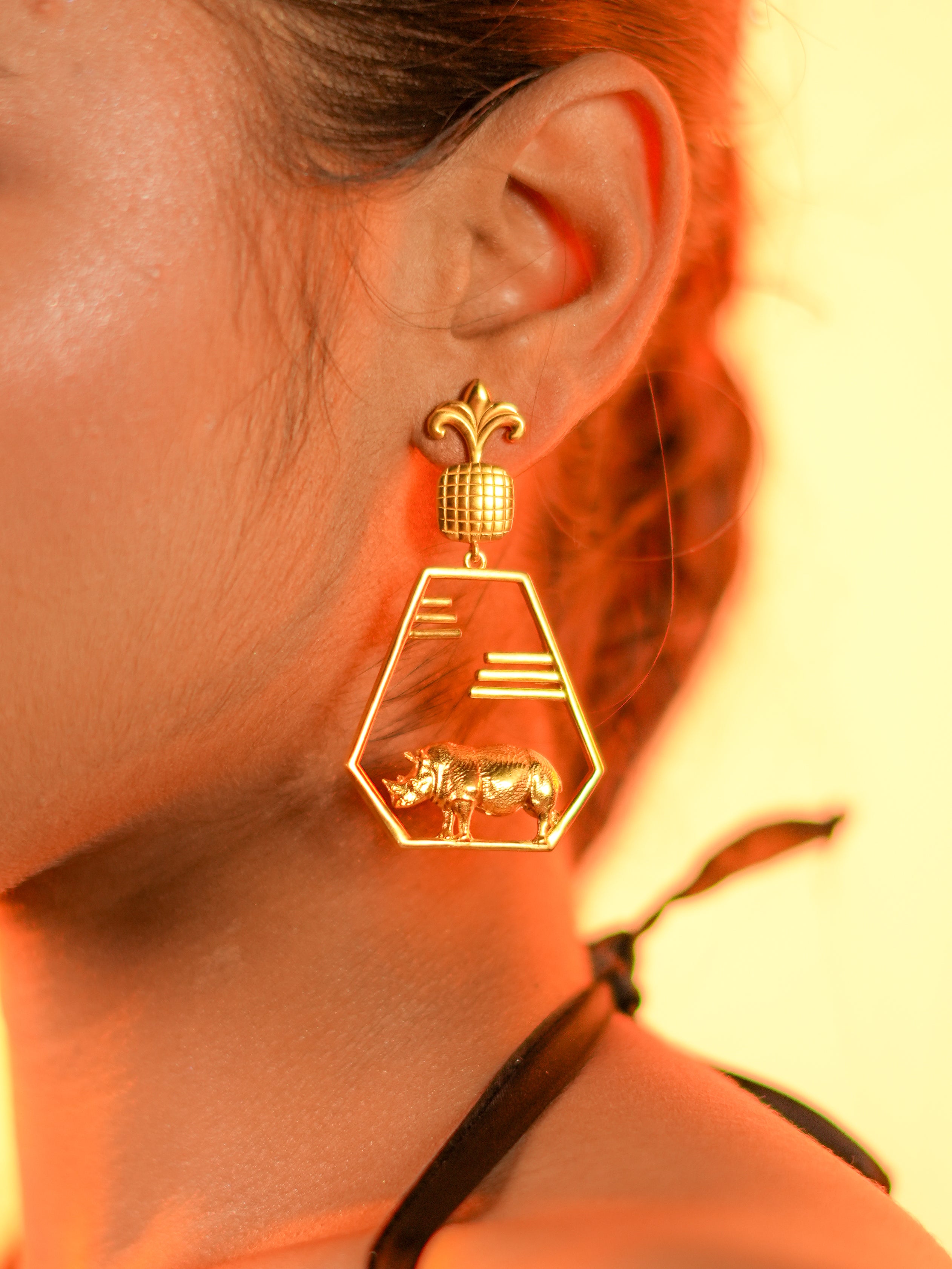 Rhino Crest Earrings