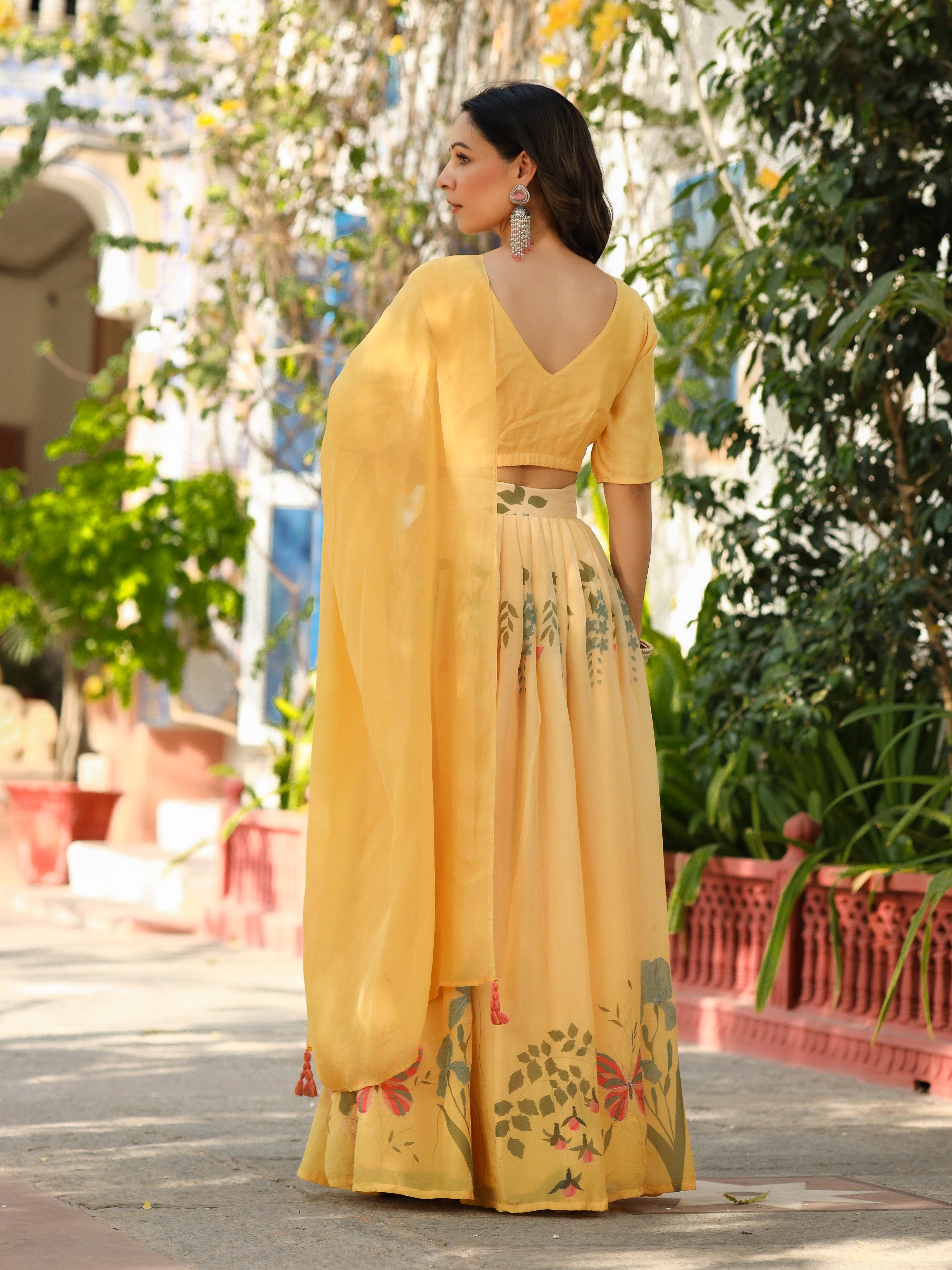 DIGITALLY PRINTED COTTON LEHENGA WITH BLOUSE AND DUPATTA