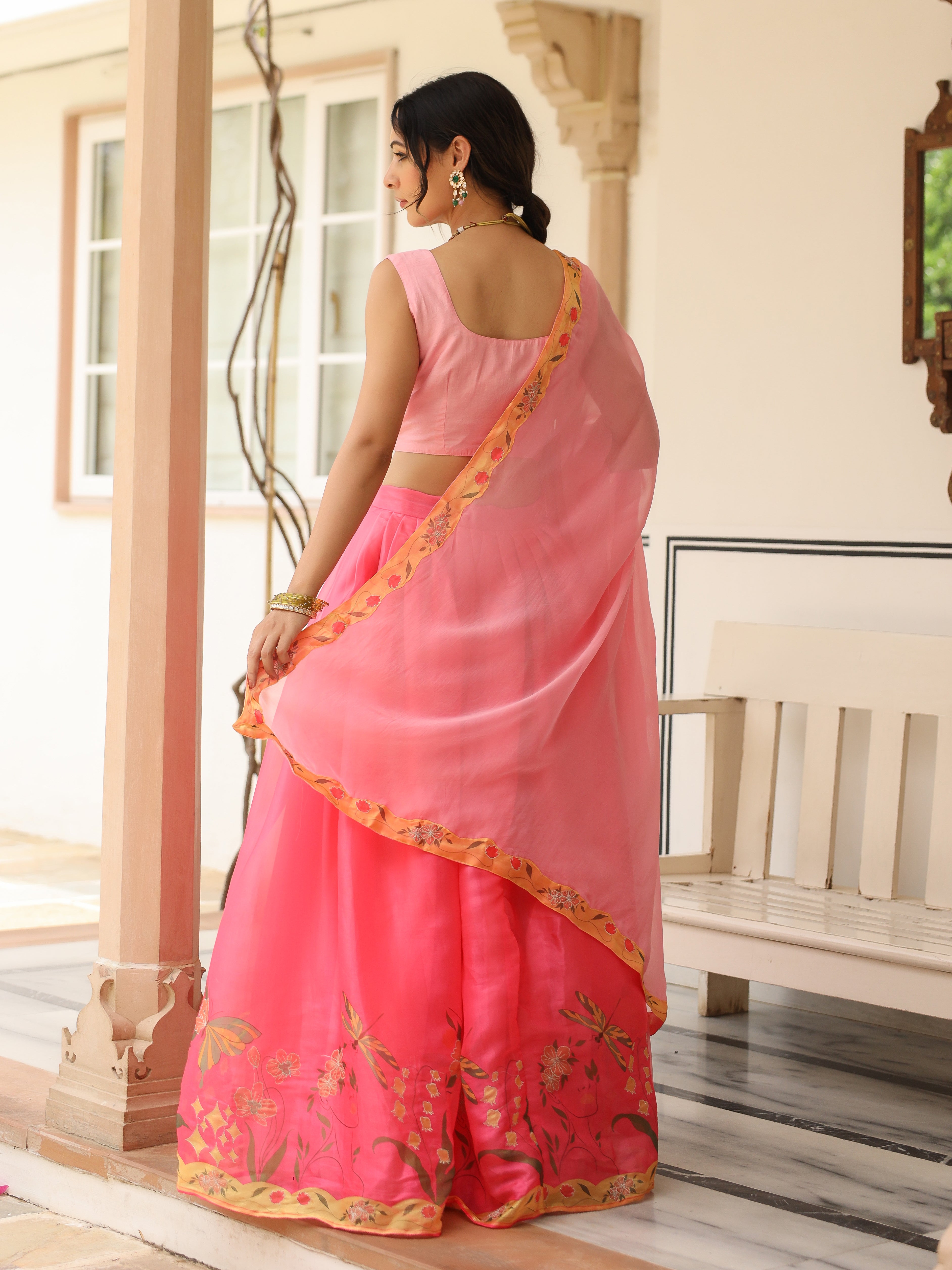 DIGITALLY PRINTED COTTON LEHENGA WITH BLOUSE AND DUPATTA