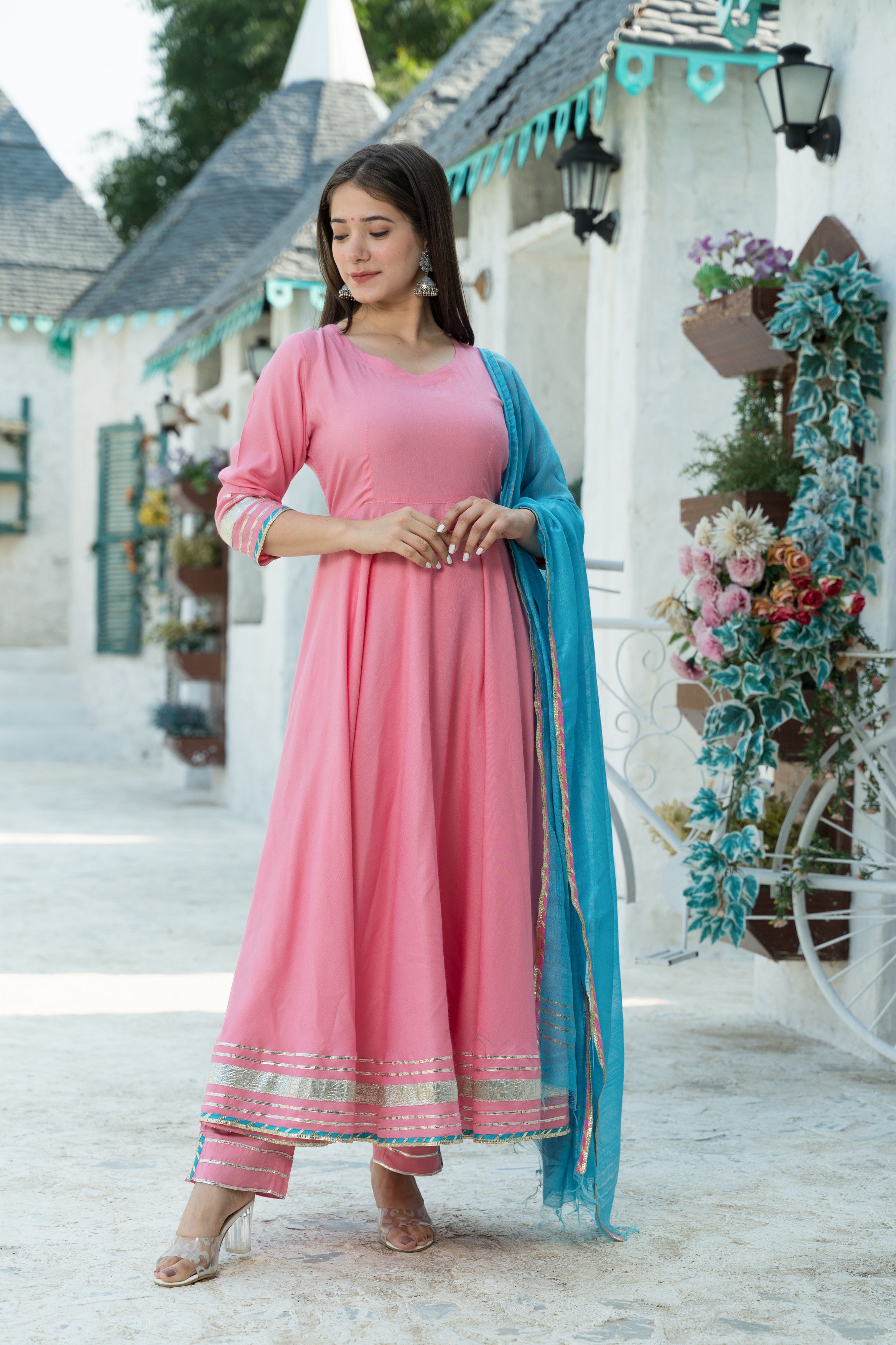 Rose Pink Kurta Dupatta Set