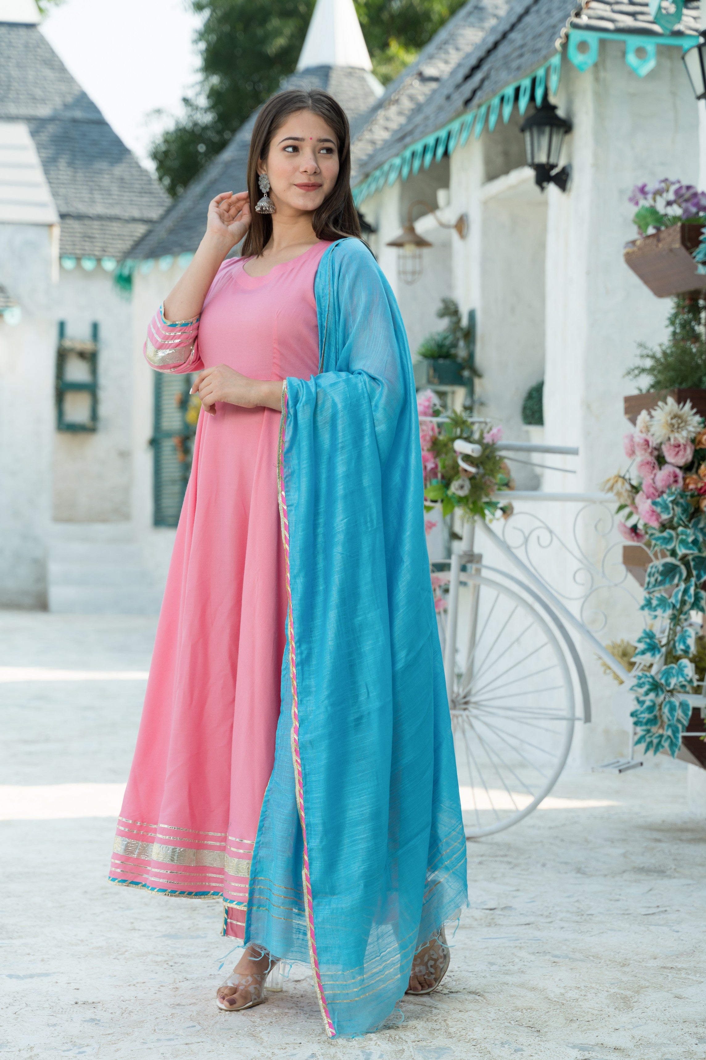 Rose Pink Kurta Dupatta Set