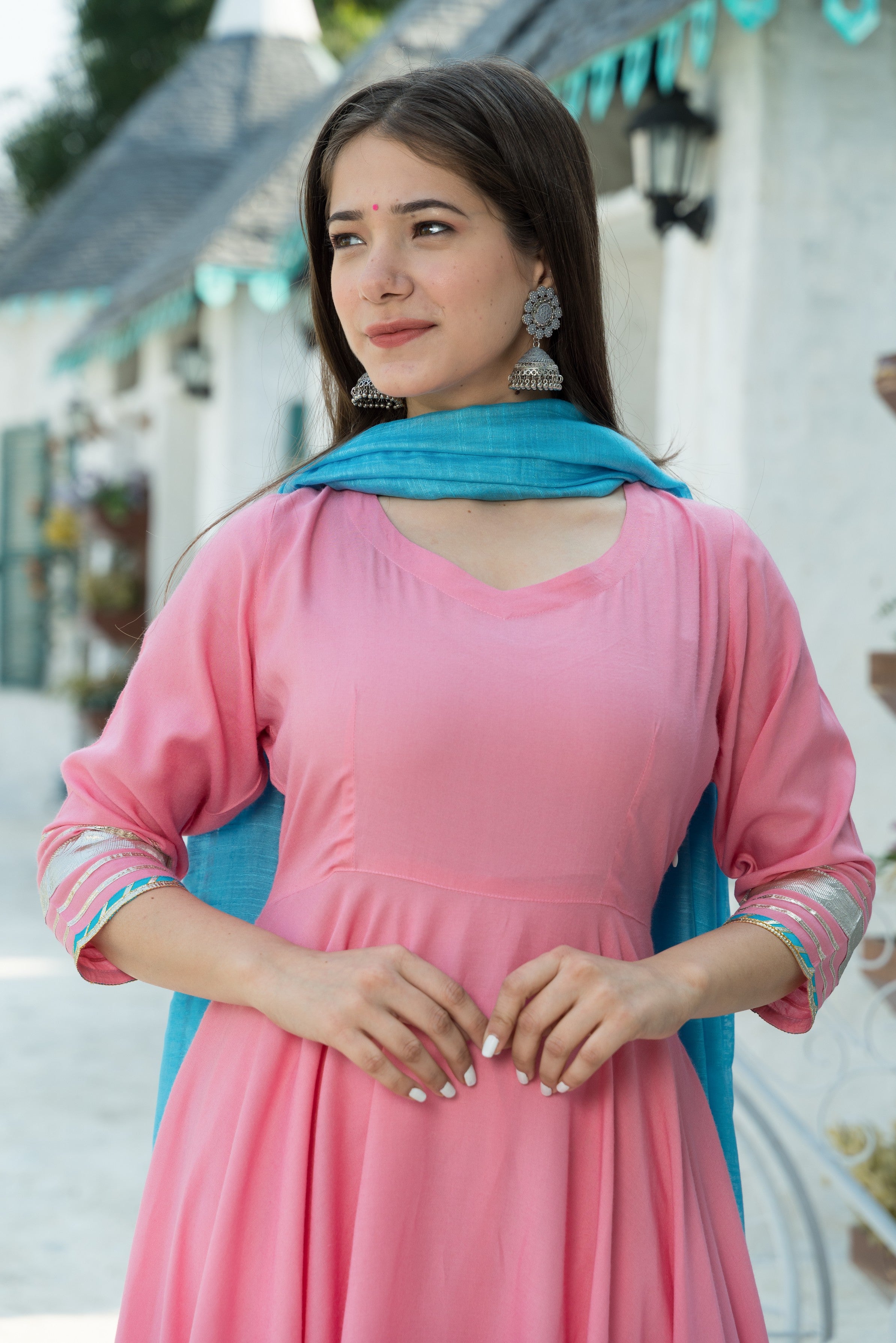 Rose Pink Kurta Dupatta Set