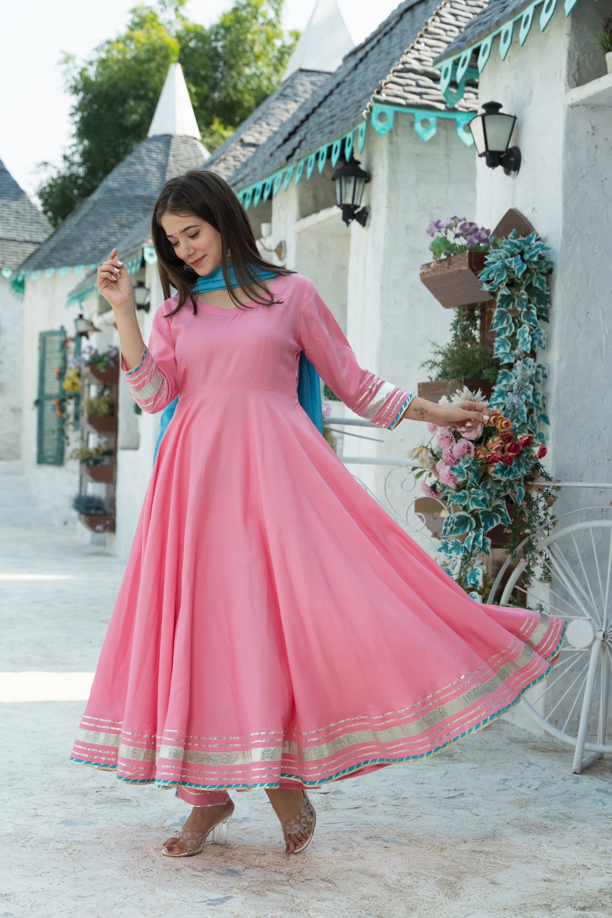 Rose Pink Kurta Dupatta Set
