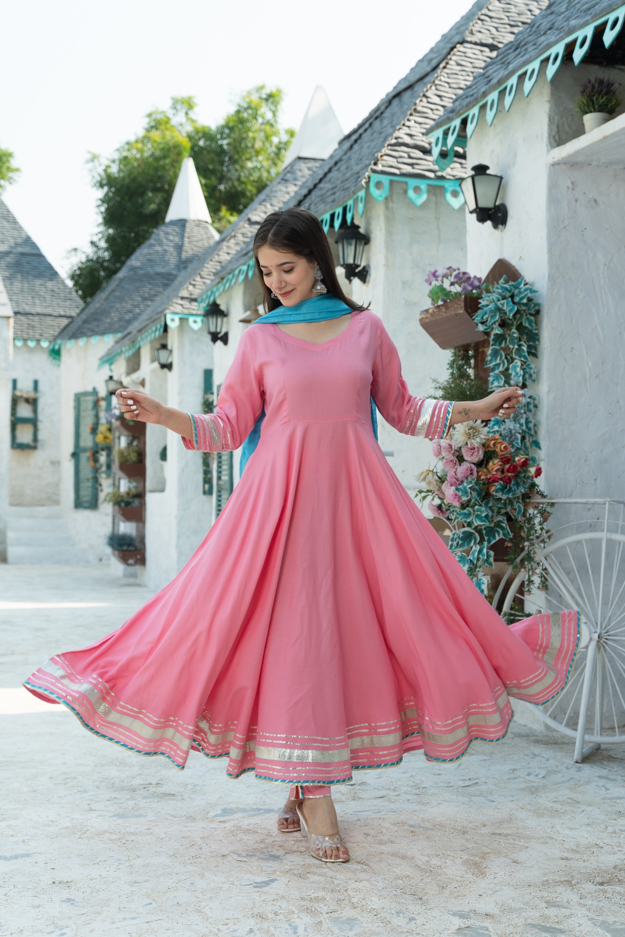 Rose Pink Kurta Dupatta Set