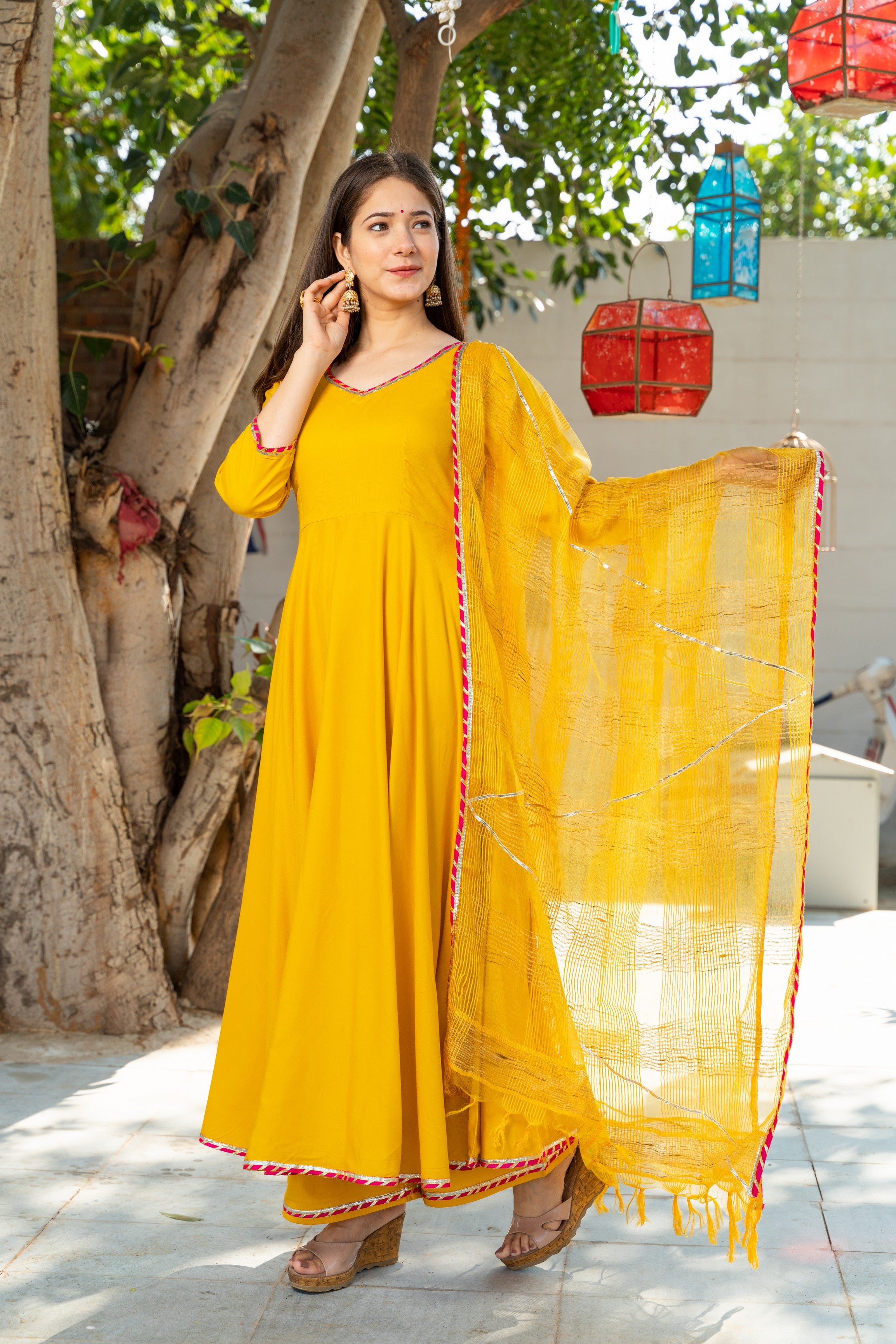 Sunsine Yellow Kurta Dupatta Set