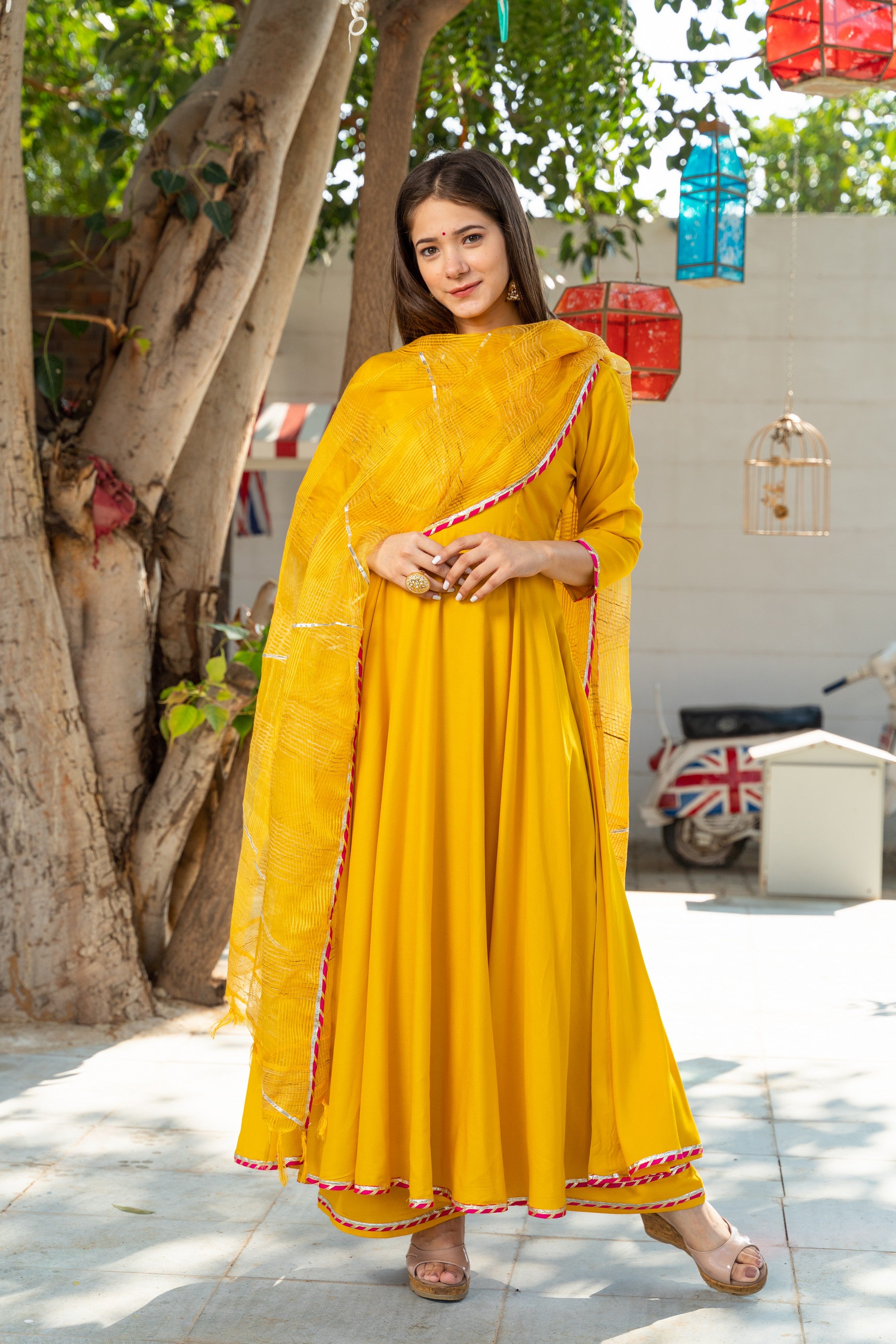 Sunsine Yellow Kurta Dupatta Set