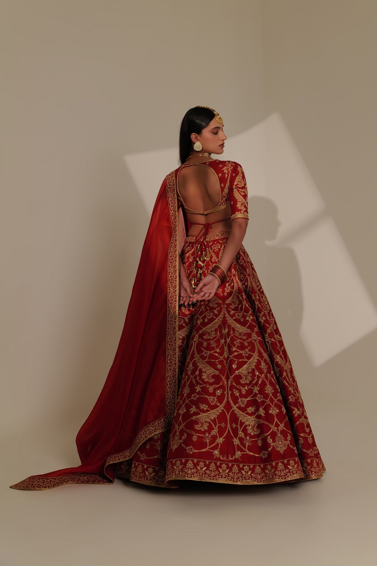 Katyayani : Goddess Parvati, Dressed in Red