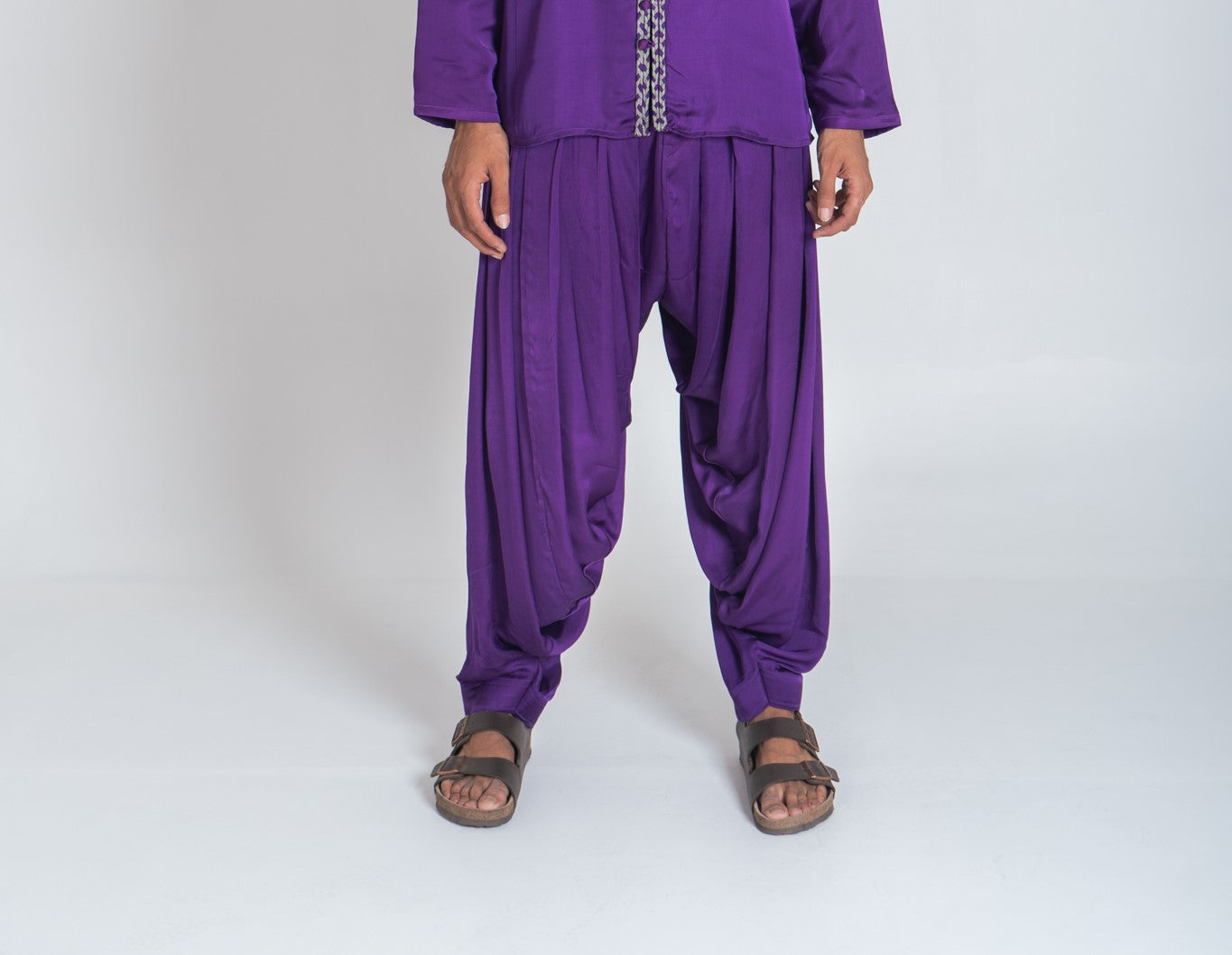 Purple Drapped Dhoti