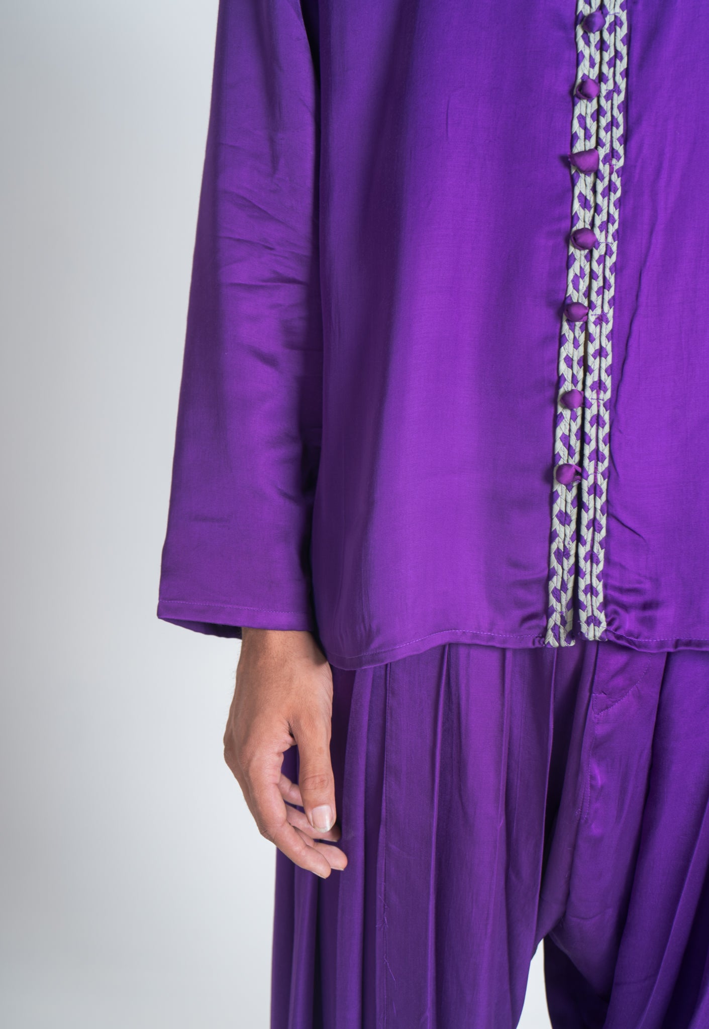 Purple-Green Braid Indo Set