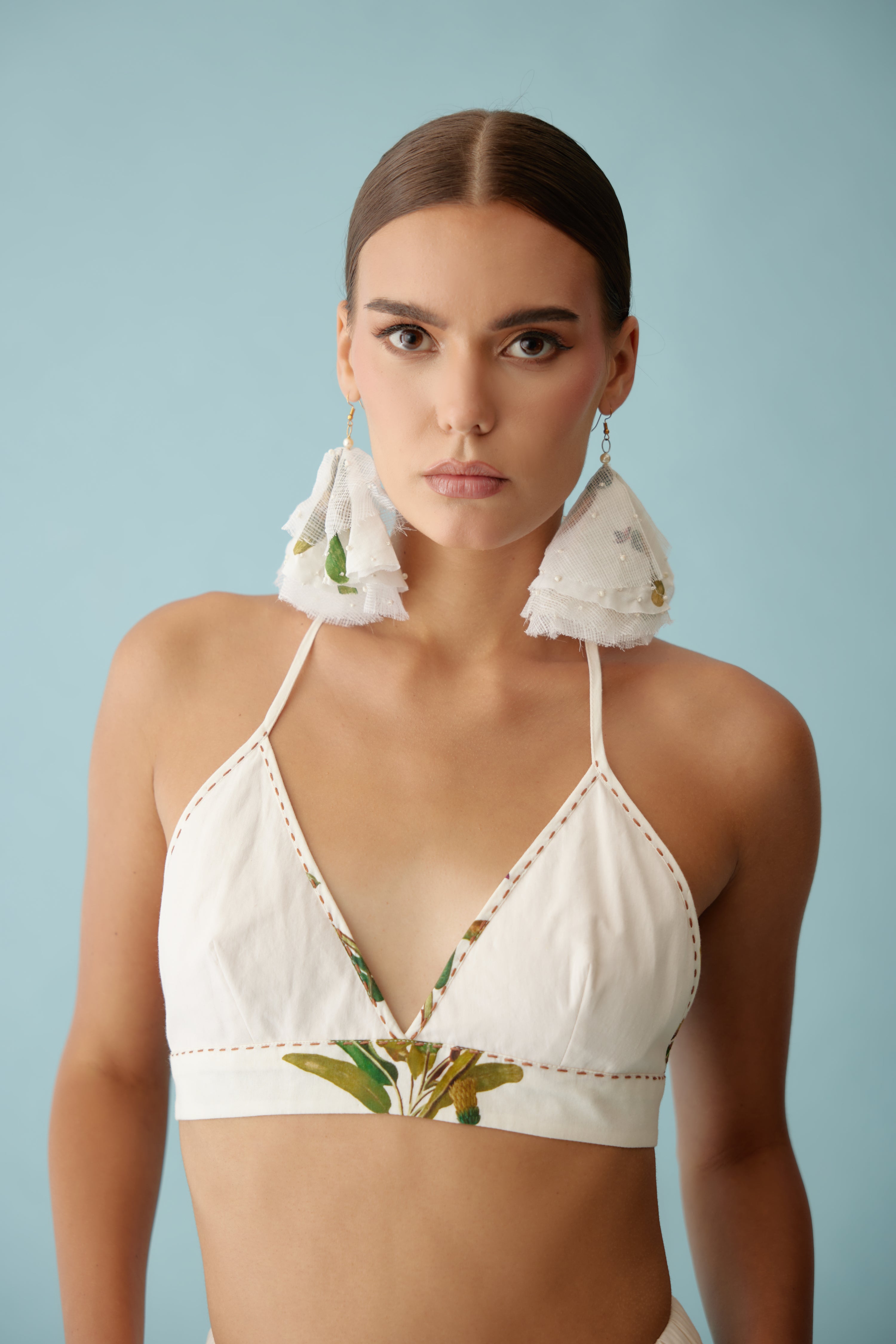 Off-white banana tree applique co-ord sets