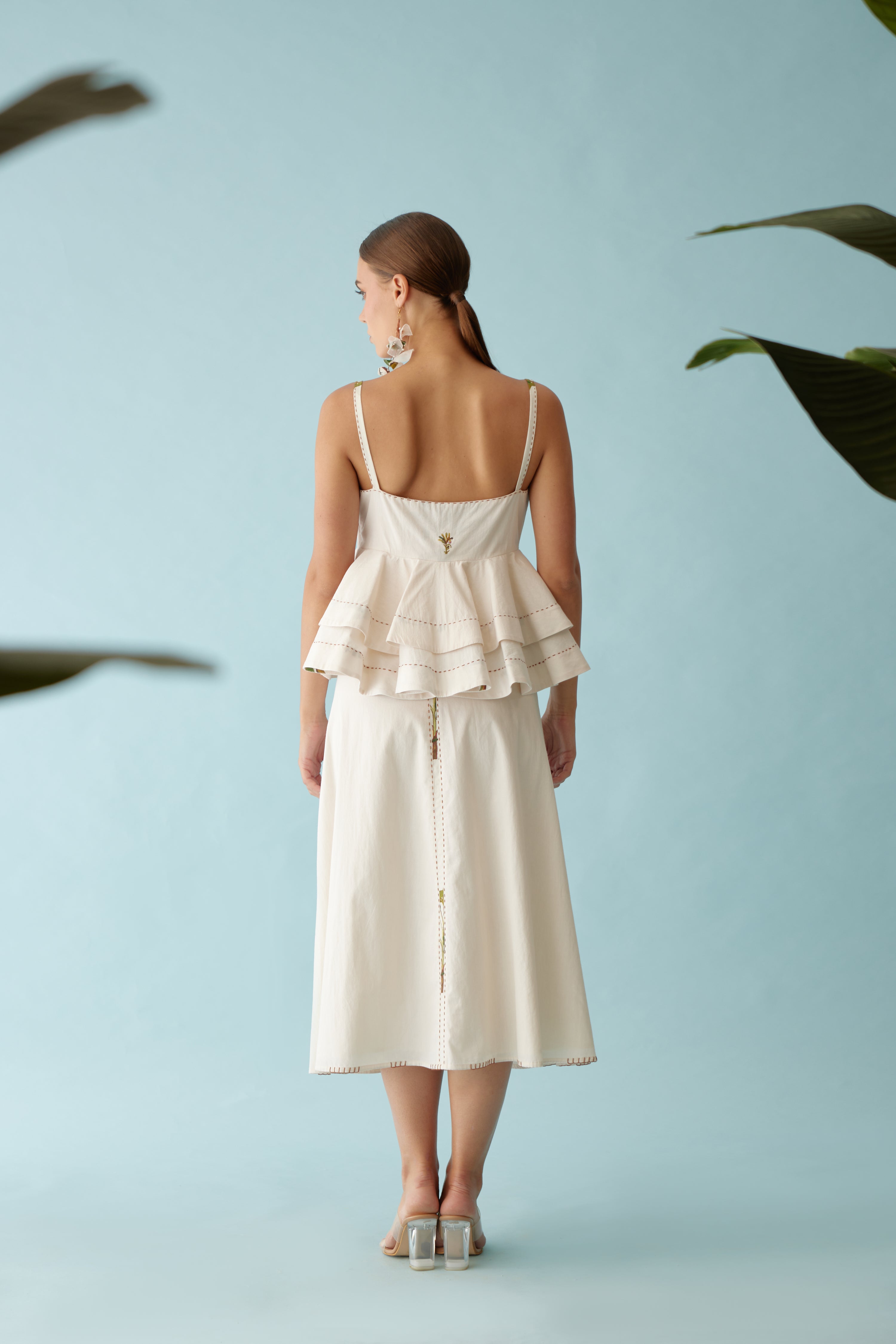 Cream banana tree applique co-ord sets